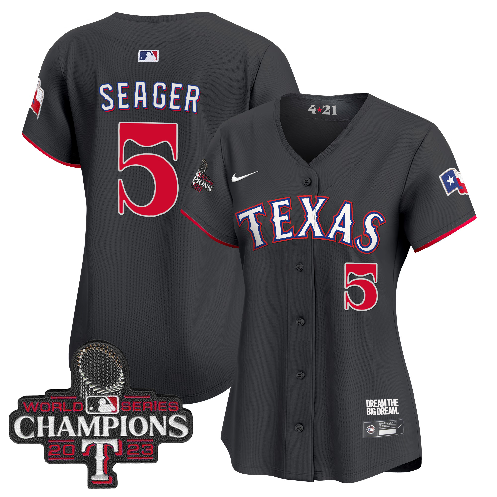 Women's Texas Rangers 2023 World Series Champions City Connect Vapor Premier Limited Jersey - All Stitched