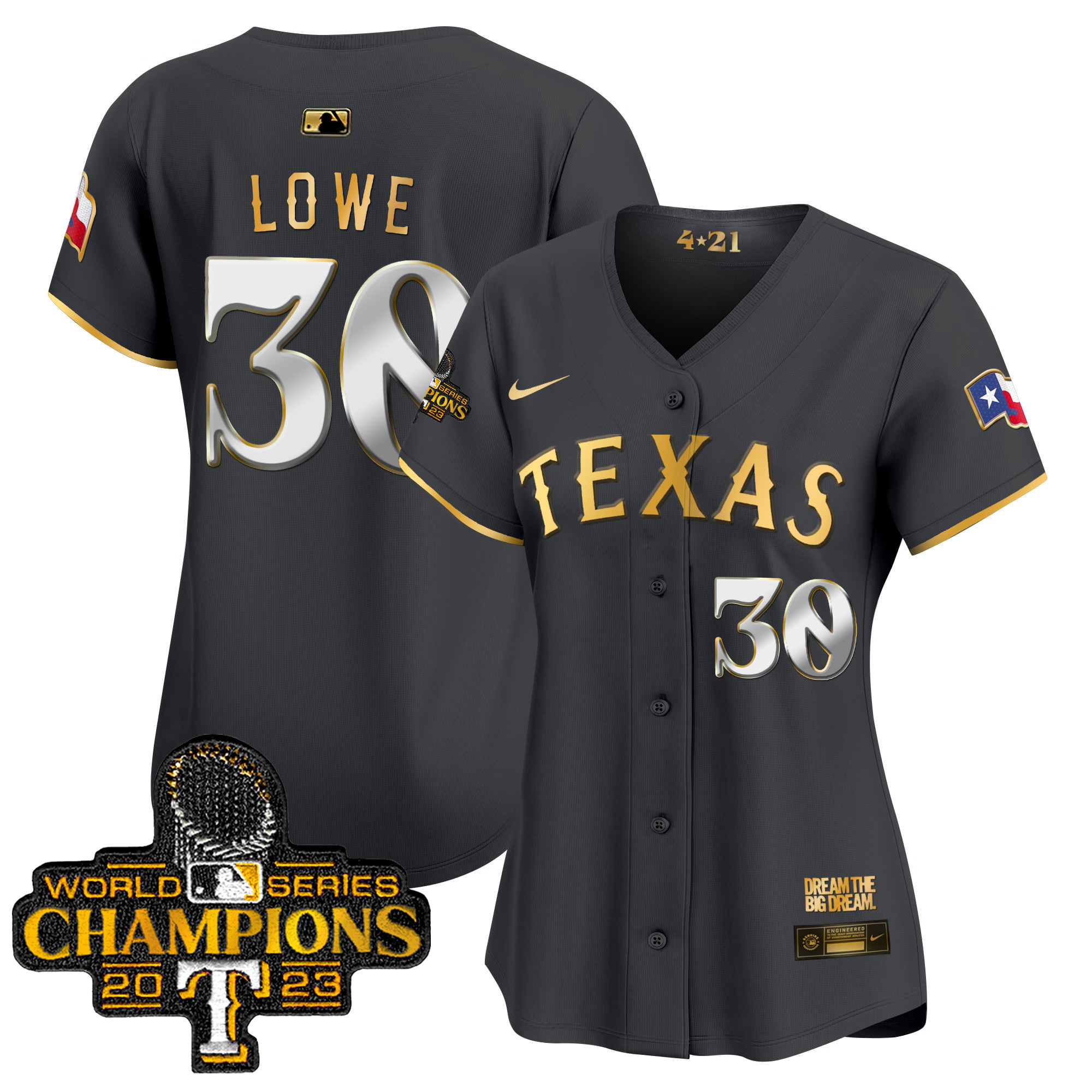Women's Texas Rangers 2023 World Series Champions City Connect Vapor Premier Limited Jersey - All Stitched
