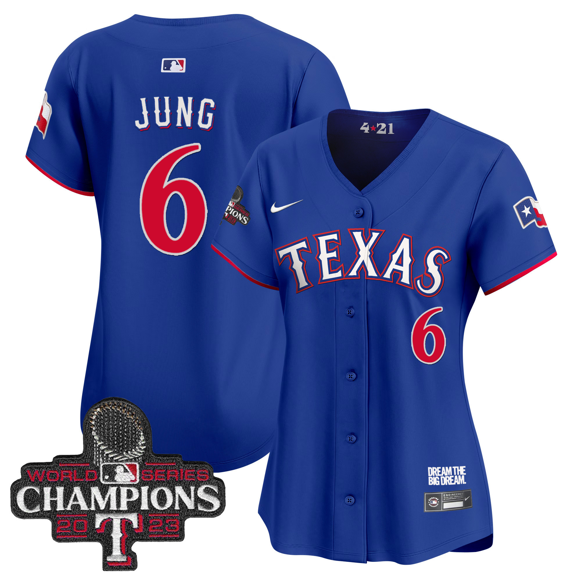 Women's Texas Rangers 2023 World Series Champions City Connect Vapor Premier Limited Jersey - All Stitched