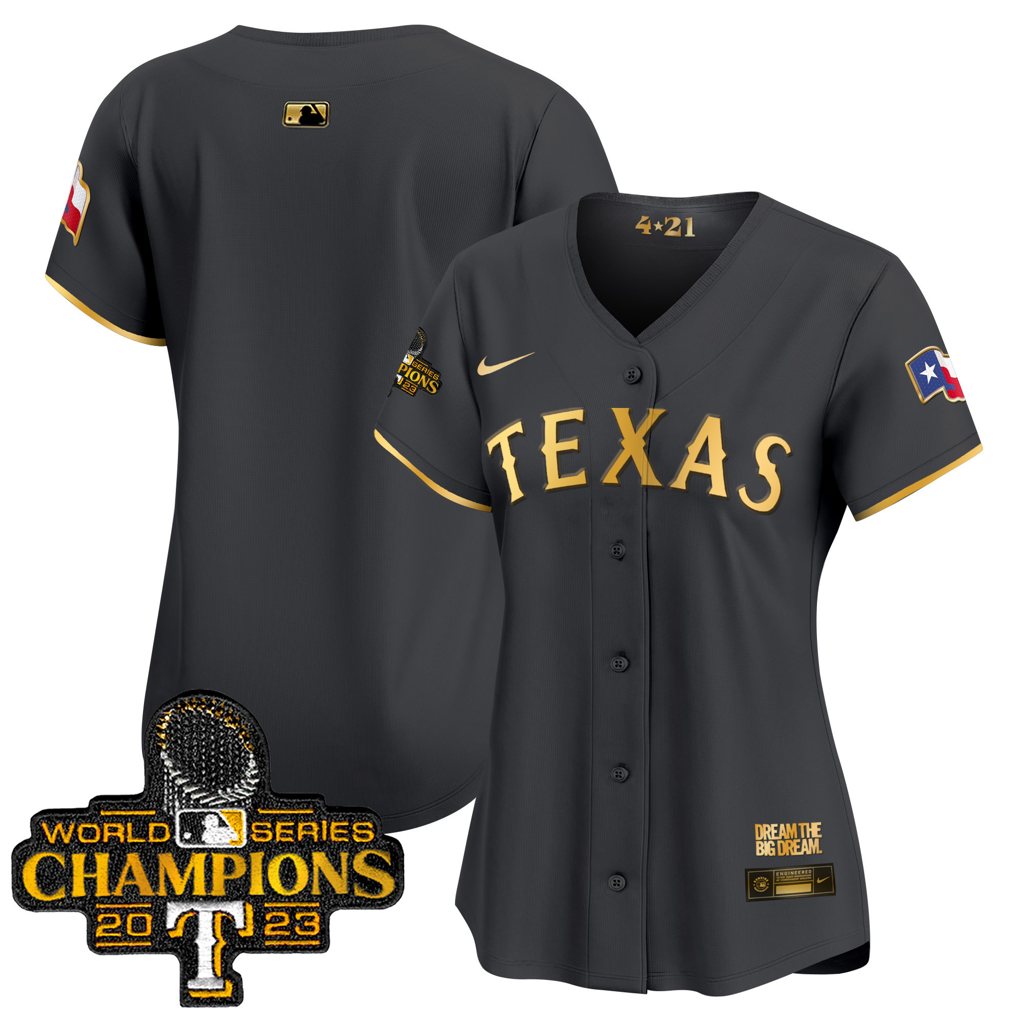 Women's Texas Rangers 2023 World Series Champions City Connect Vapor Premier Limited Jersey - All Stitched