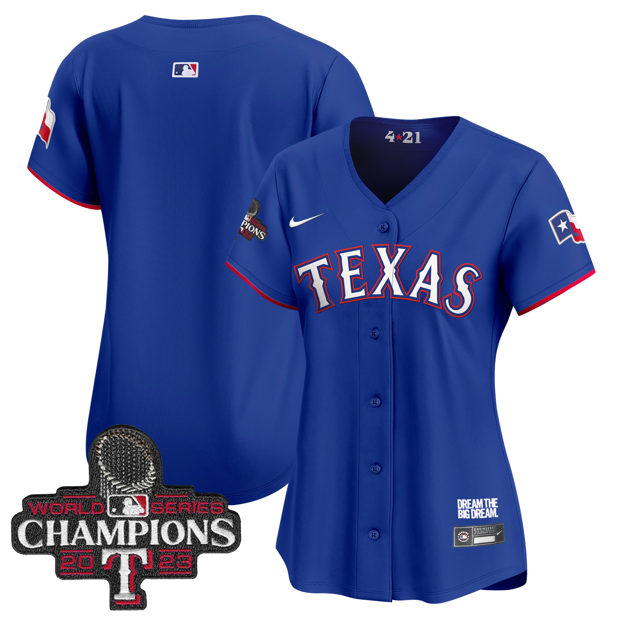 Women's Texas Rangers 2023 World Series Champions City Connect Vapor Premier Limited Jersey - All Stitched