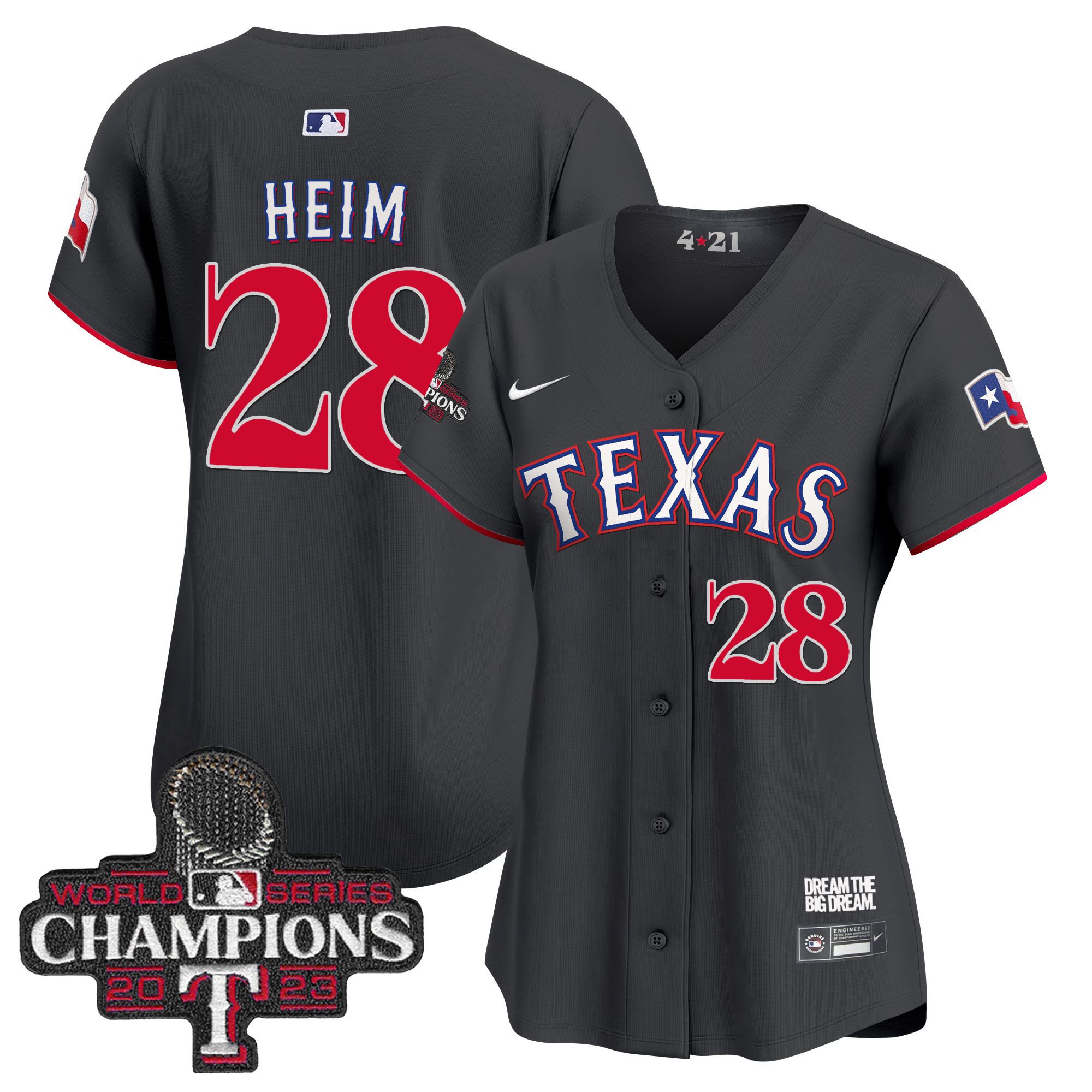 Women's Texas Rangers 2023 World Series Champions City Connect Vapor Premier Limited Jersey - All Stitched