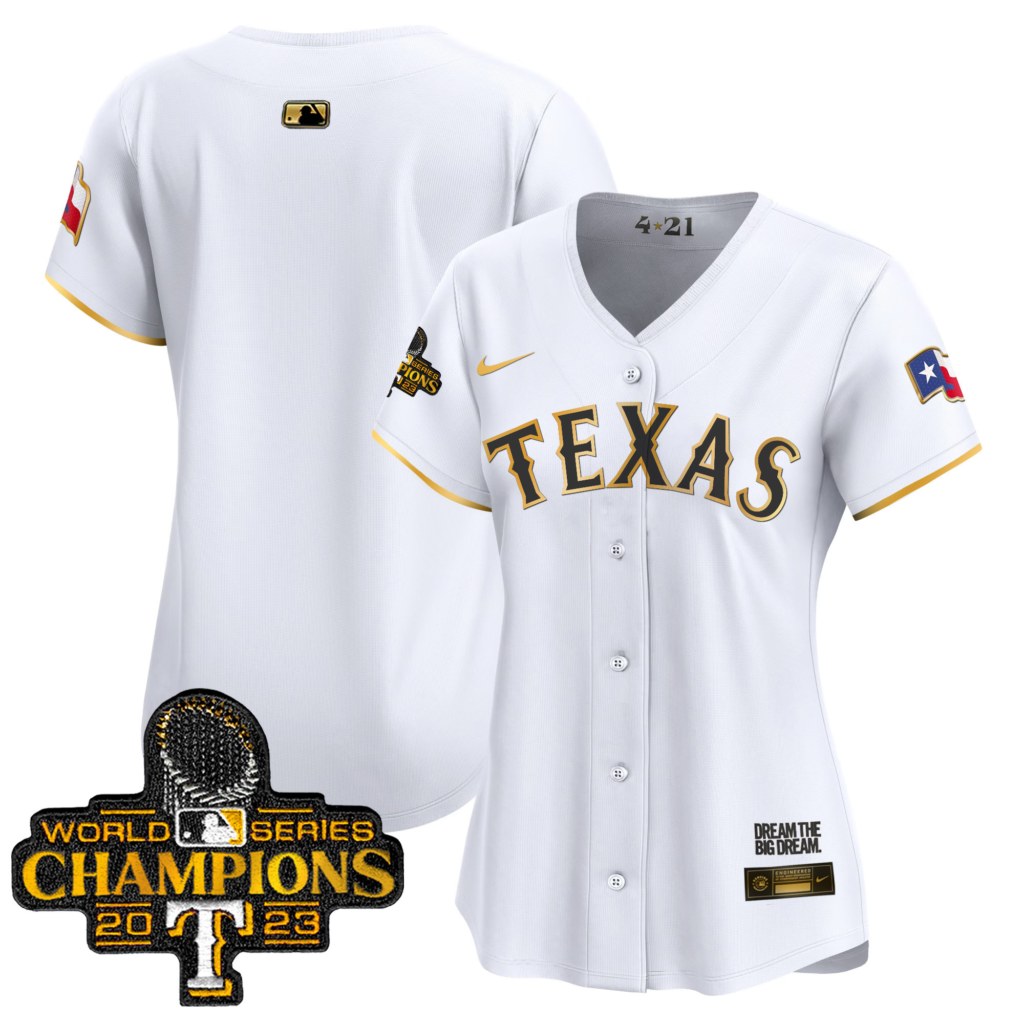 Women's Texas Rangers 2023 World Series Champions City Connect Vapor Premier Limited Jersey - All Stitched