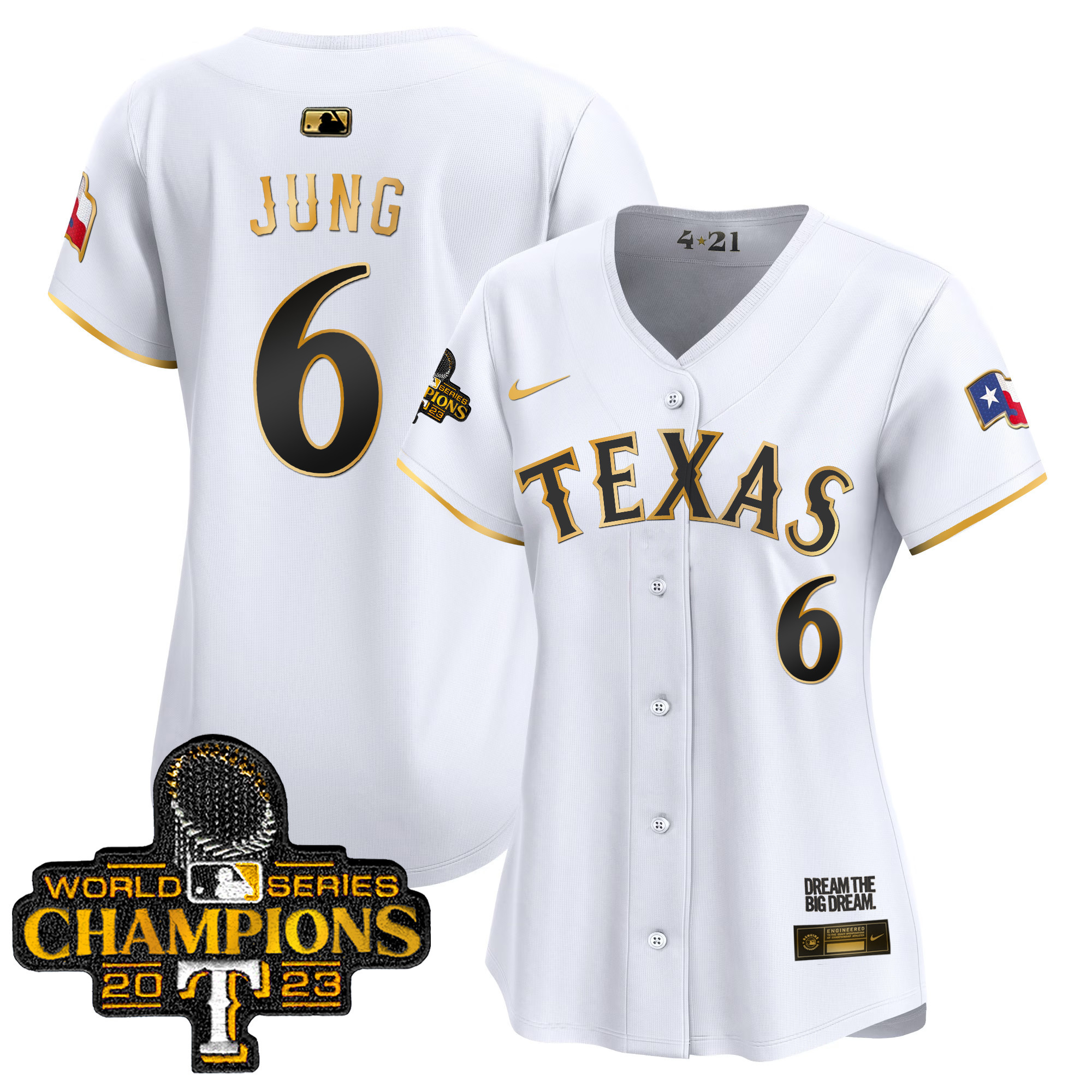 Women's Texas Rangers 2023 World Series Champions City Connect Vapor Premier Limited Jersey - All Stitched