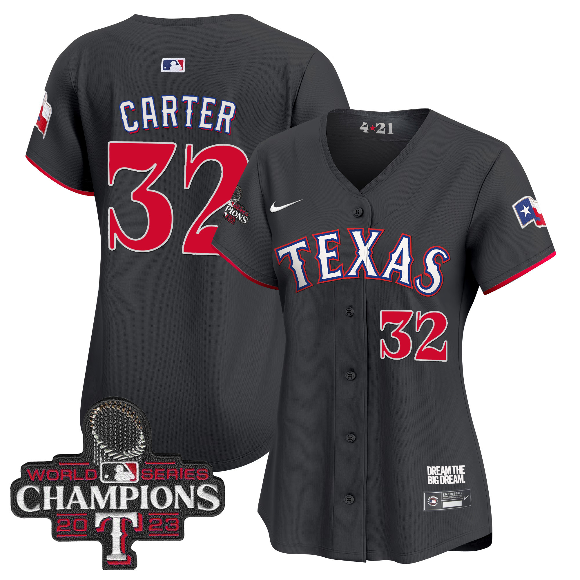 Women's Texas Rangers 2023 World Series Champions City Connect Vapor Premier Limited Jersey - All Stitched