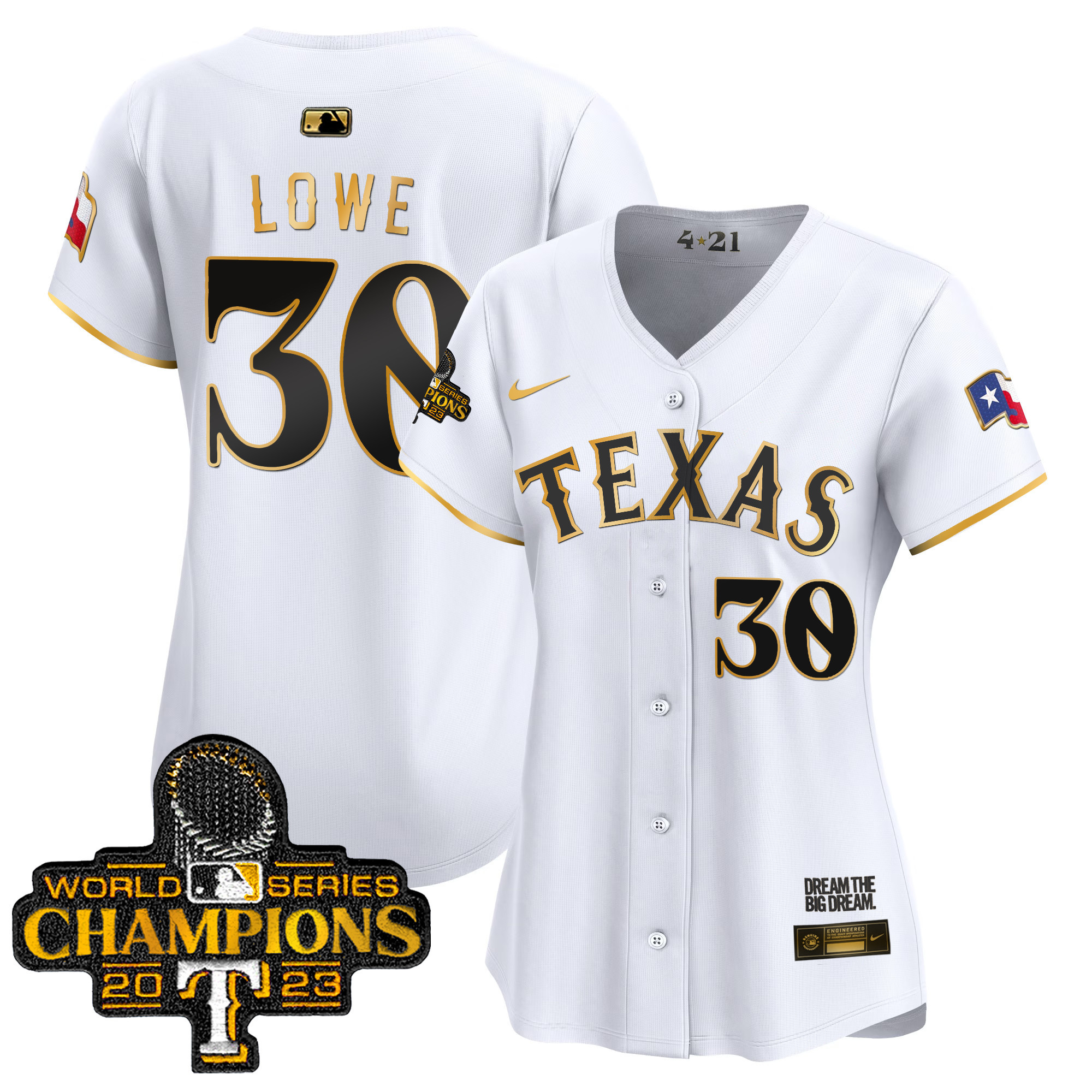 Women's Texas Rangers 2023 World Series Champions City Connect Vapor Premier Limited Jersey - All Stitched