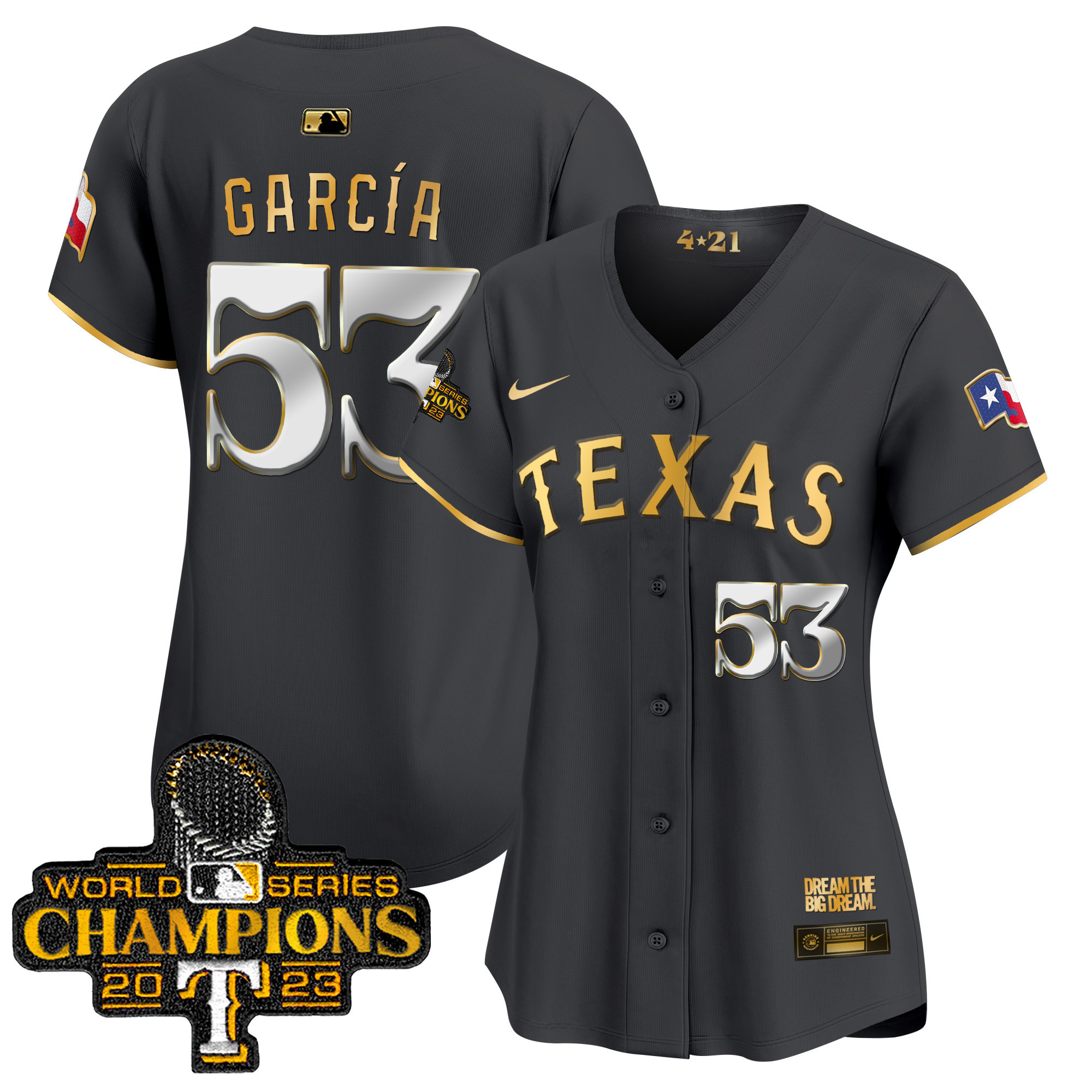 Women's Texas Rangers 2023 World Series Champions City Connect Vapor Premier Limited Jersey - All Stitched