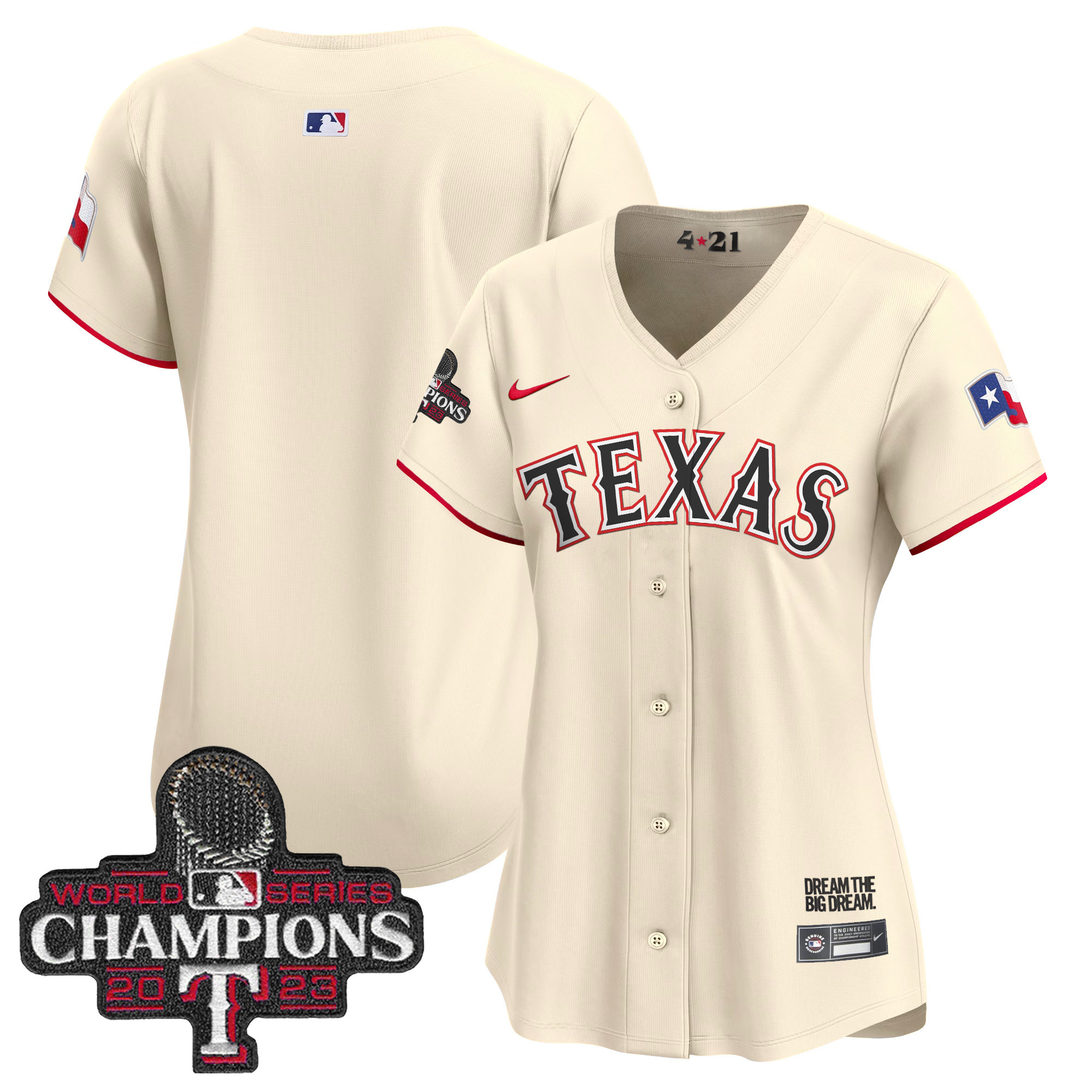 Women's Texas Rangers 2023 World Series Champions City Connect Vapor Premier Limited Jersey - All Stitched
