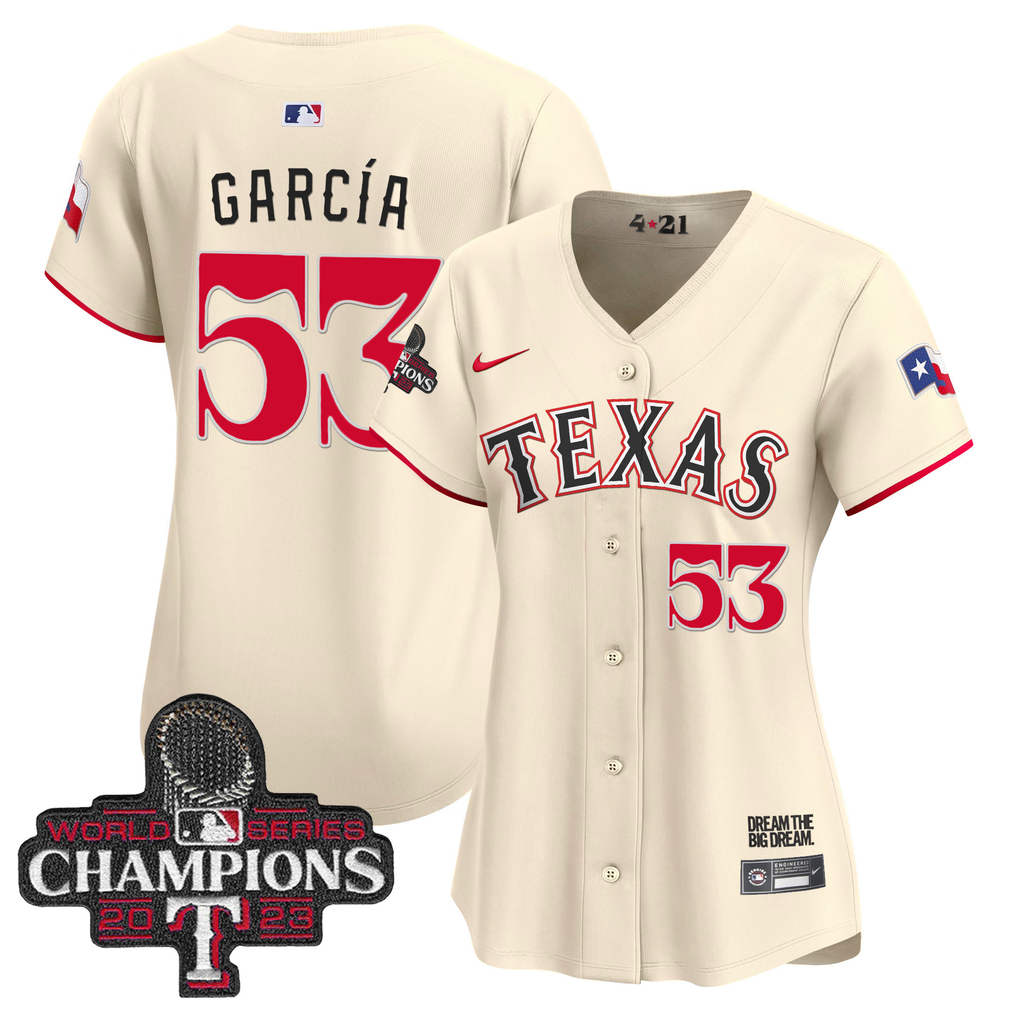 Women's Texas Rangers 2023 World Series Champions City Connect Vapor Premier Limited Jersey - All Stitched
