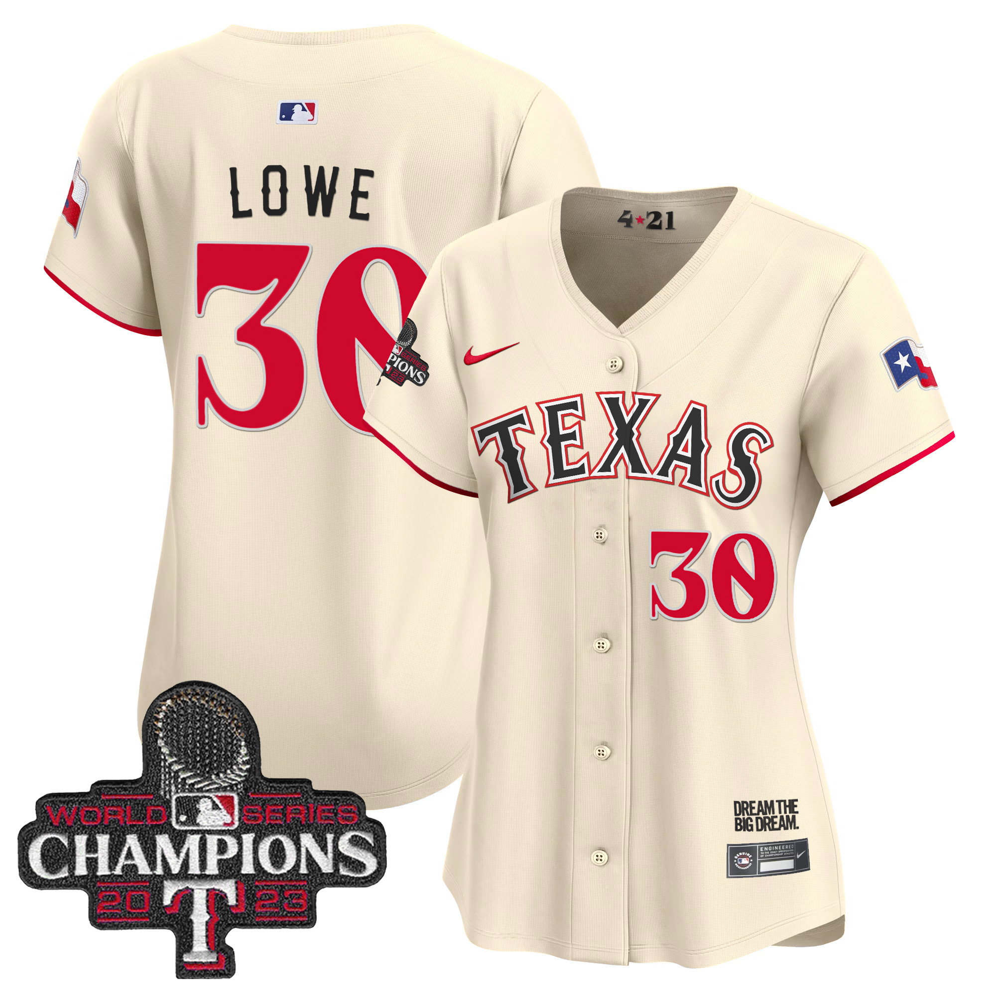 Women's Texas Rangers 2023 World Series Champions City Connect Vapor Premier Limited Jersey - All Stitched