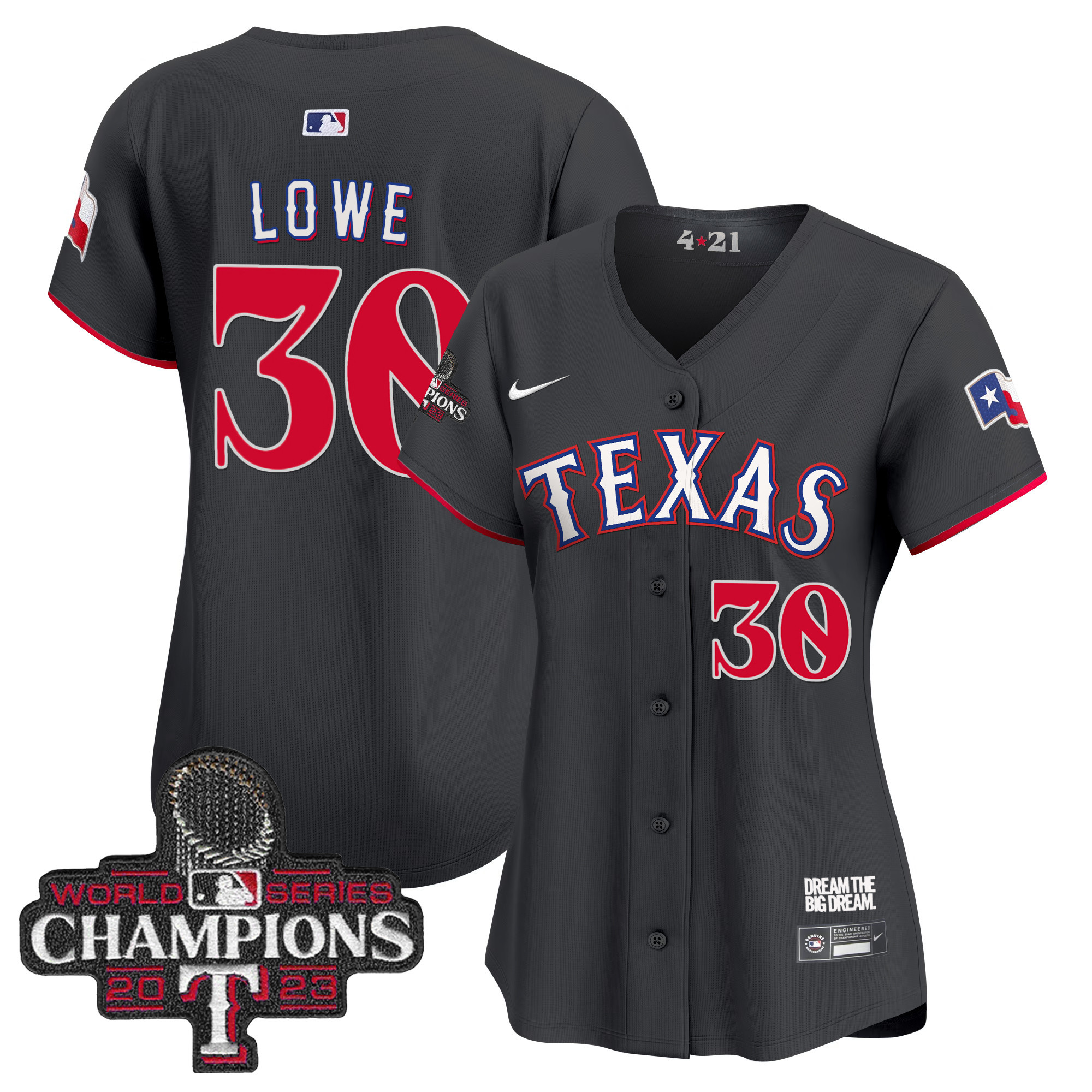Women's Texas Rangers 2023 World Series Champions City Connect Vapor Premier Limited Jersey - All Stitched