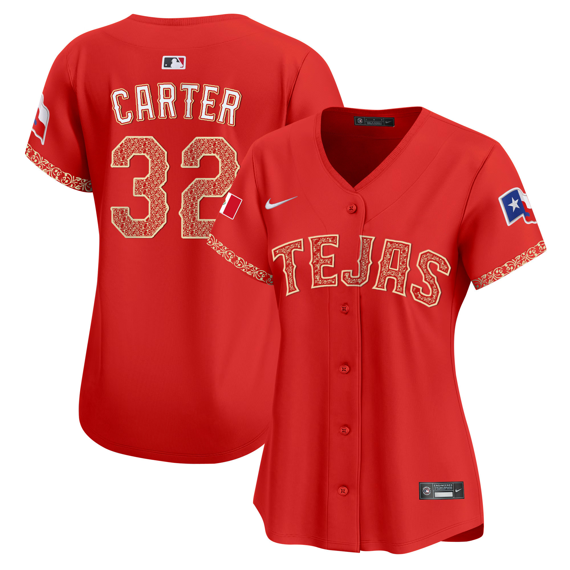 Women's Texas Rangers Mexico Vapor Premier Limited Jersey - All Stitched