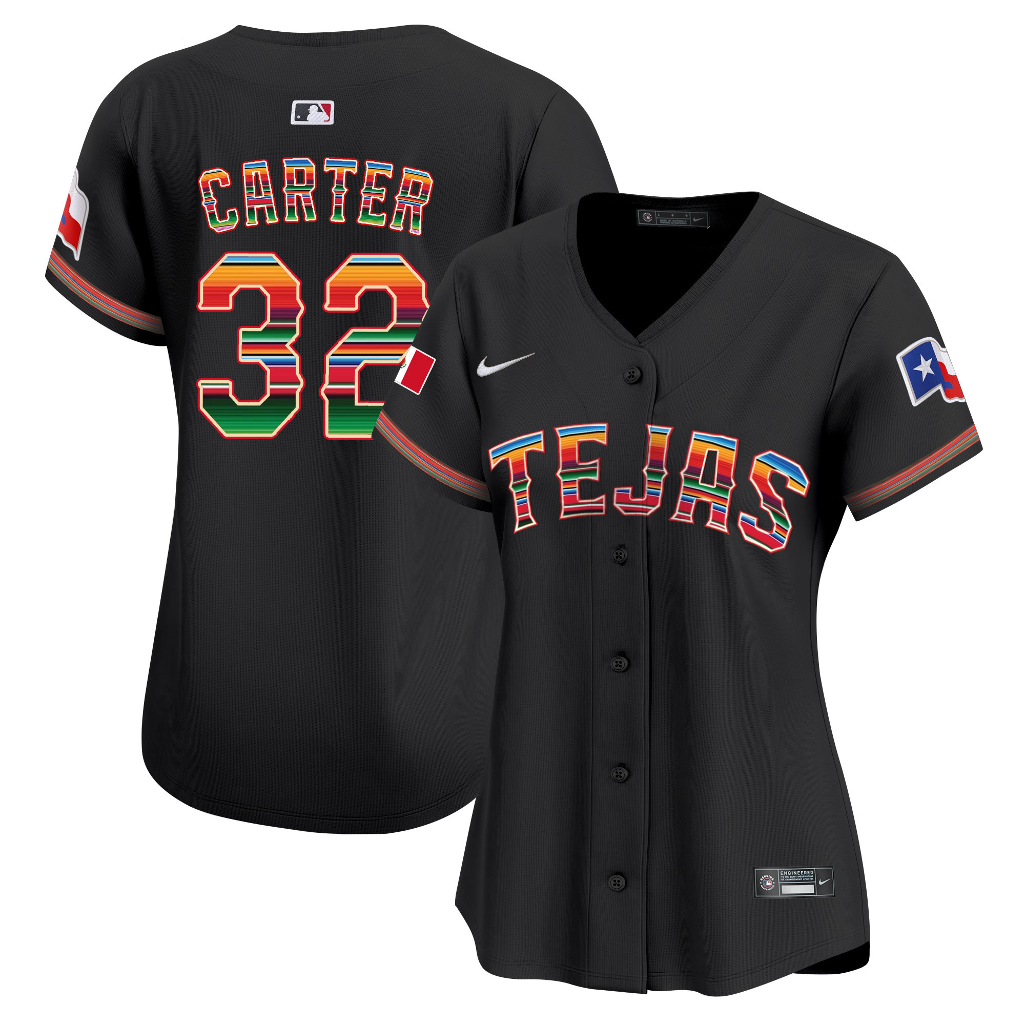 Women's Texas Rangers Mexico Vapor Premier Limited Jersey - All Stitched