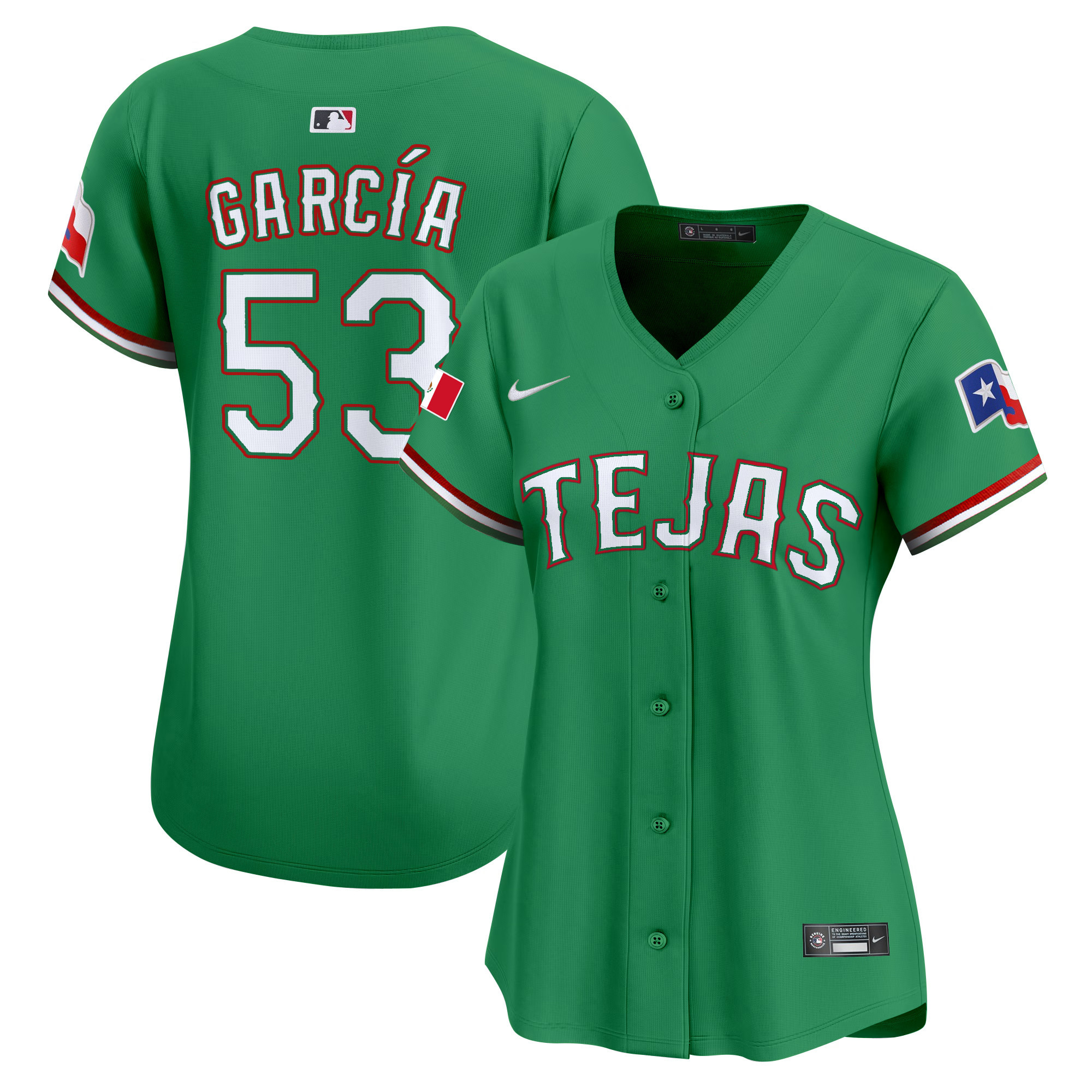 Women's Texas Rangers Mexico Vapor Premier Limited Jersey - All Stitched