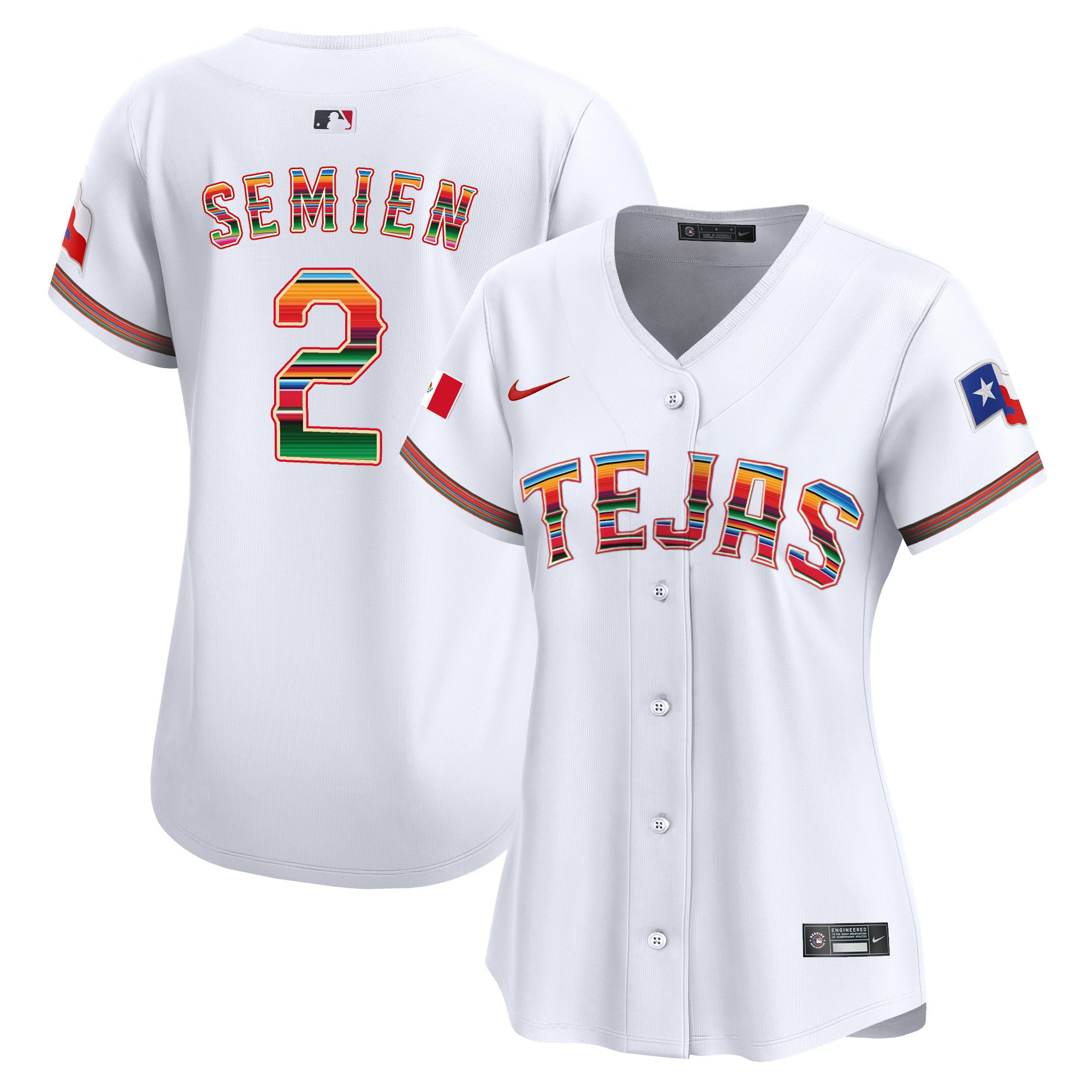 Women's Texas Rangers Mexico Vapor Premier Limited Jersey - All Stitched