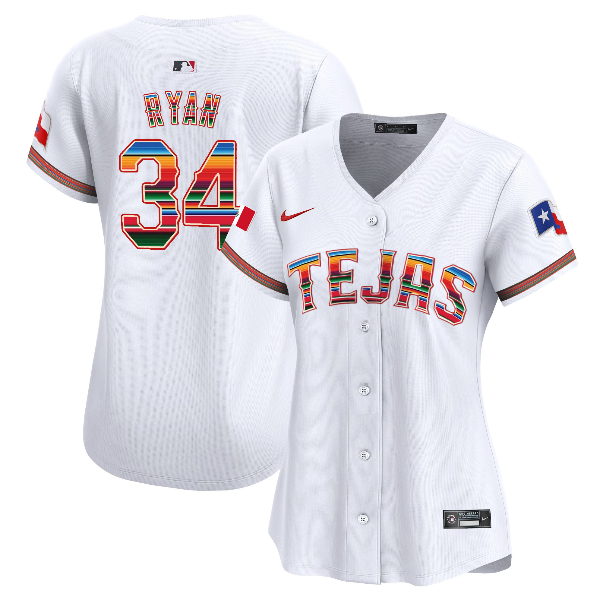 Women's Texas Rangers Mexico Vapor Premier Limited Jersey - All Stitched
