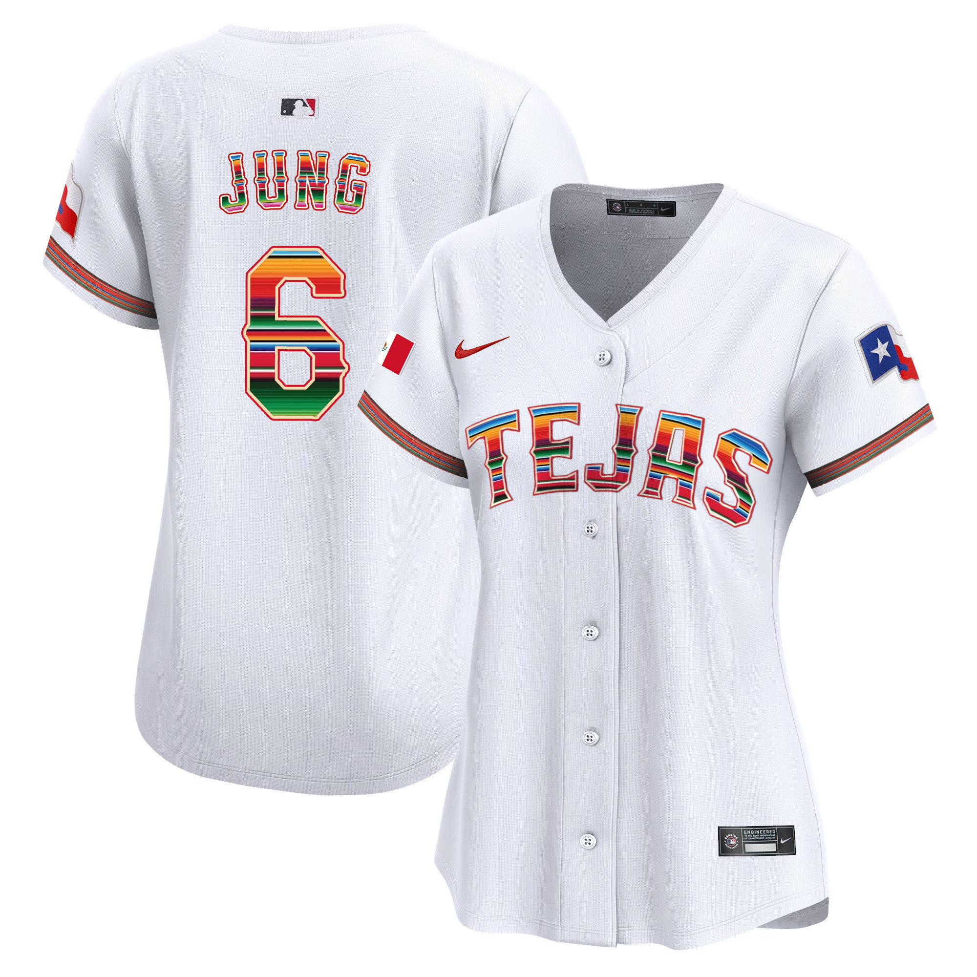 Women's Texas Rangers Mexico Vapor Premier Limited Jersey - All Stitched