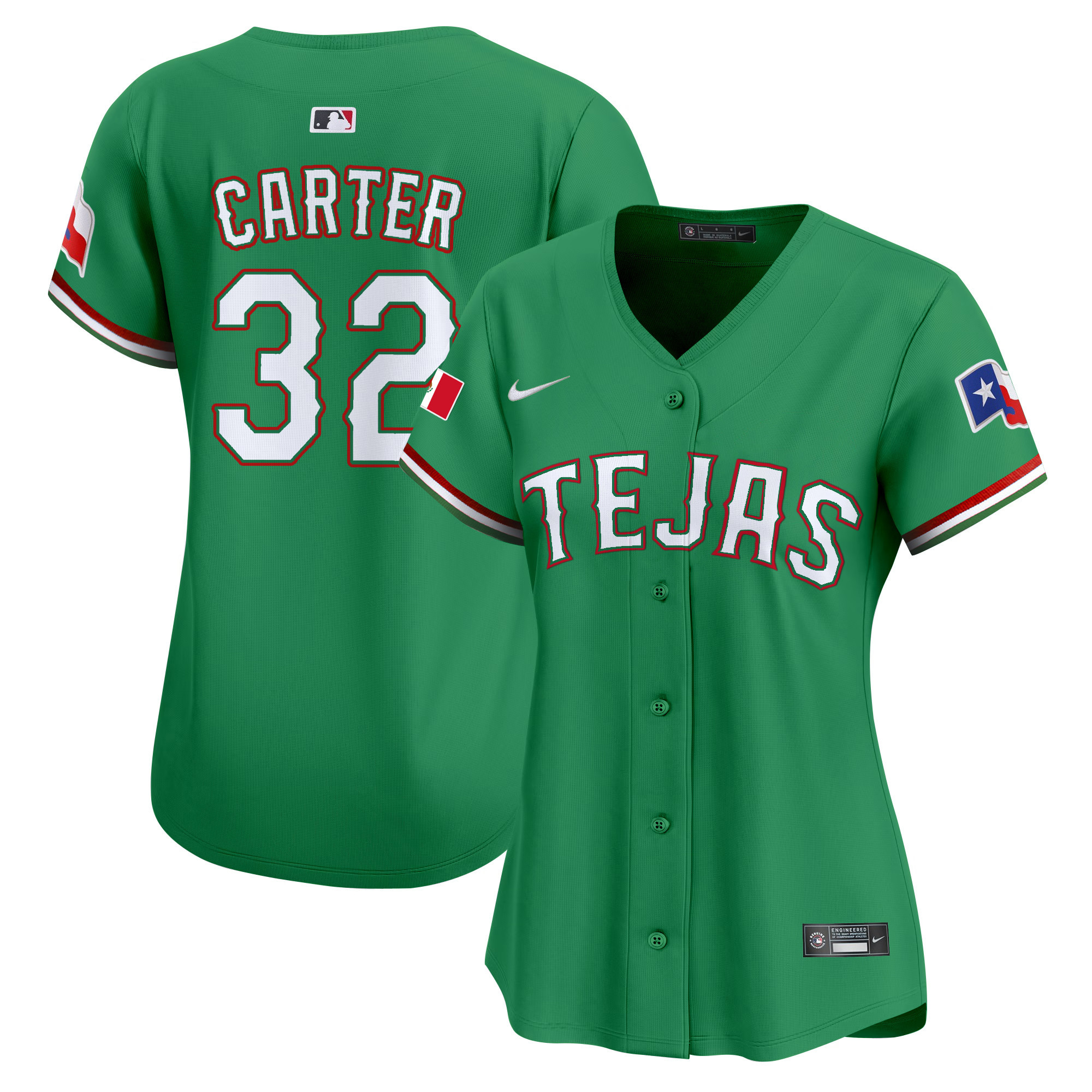 Women's Texas Rangers Mexico Vapor Premier Limited Jersey - All Stitched