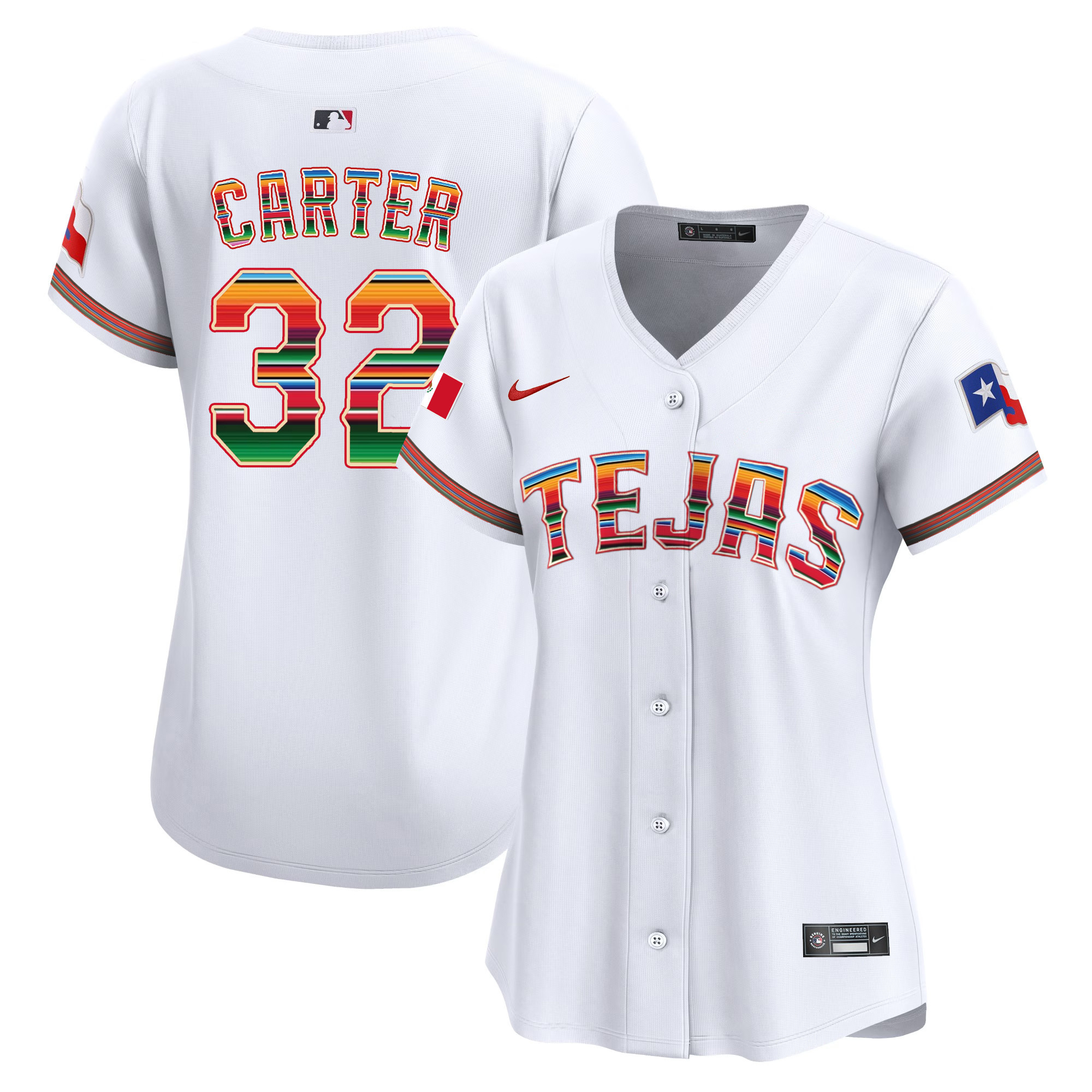 Women's Texas Rangers Mexico Vapor Premier Limited Jersey - All Stitched