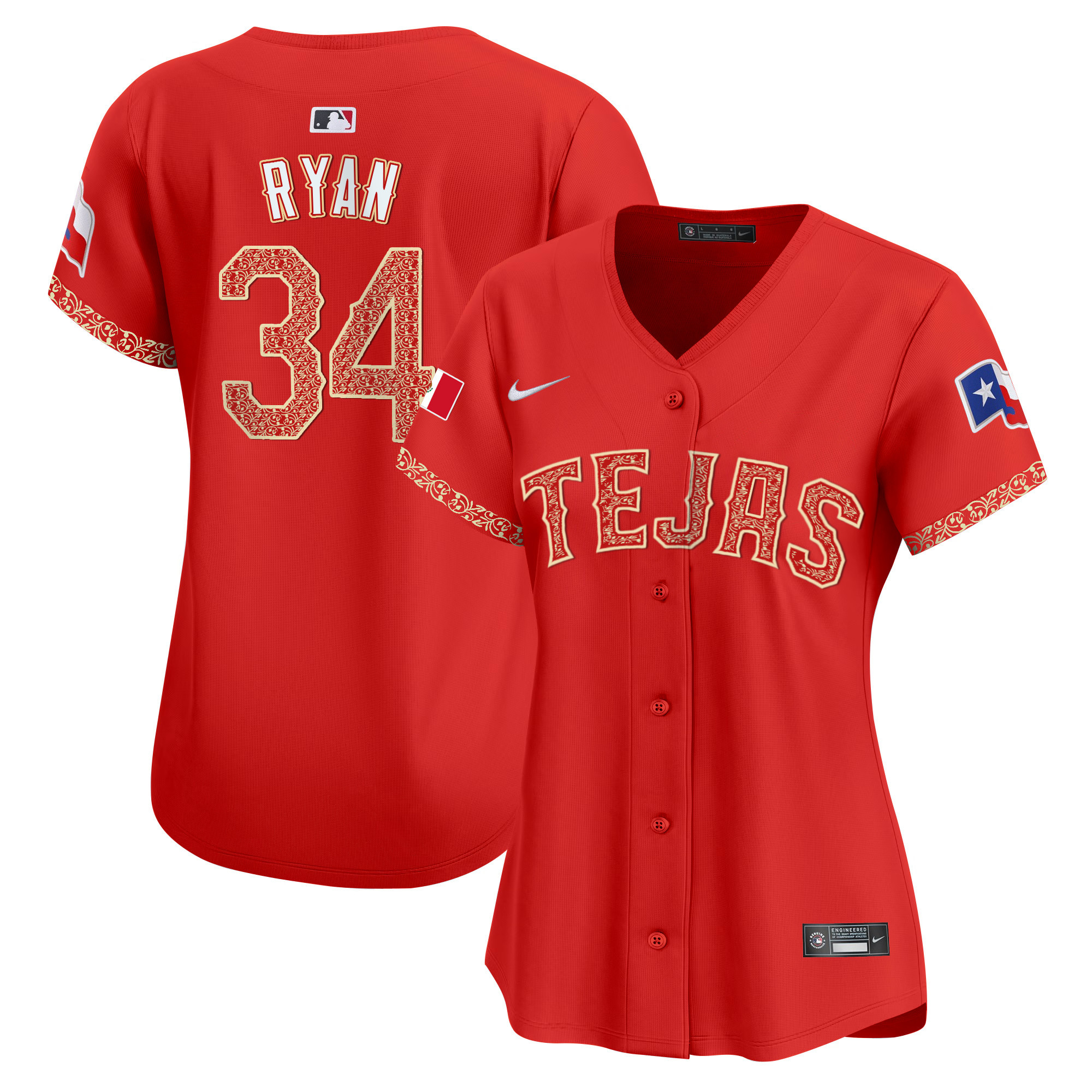 Women's Texas Rangers Mexico Vapor Premier Limited Jersey - All Stitched