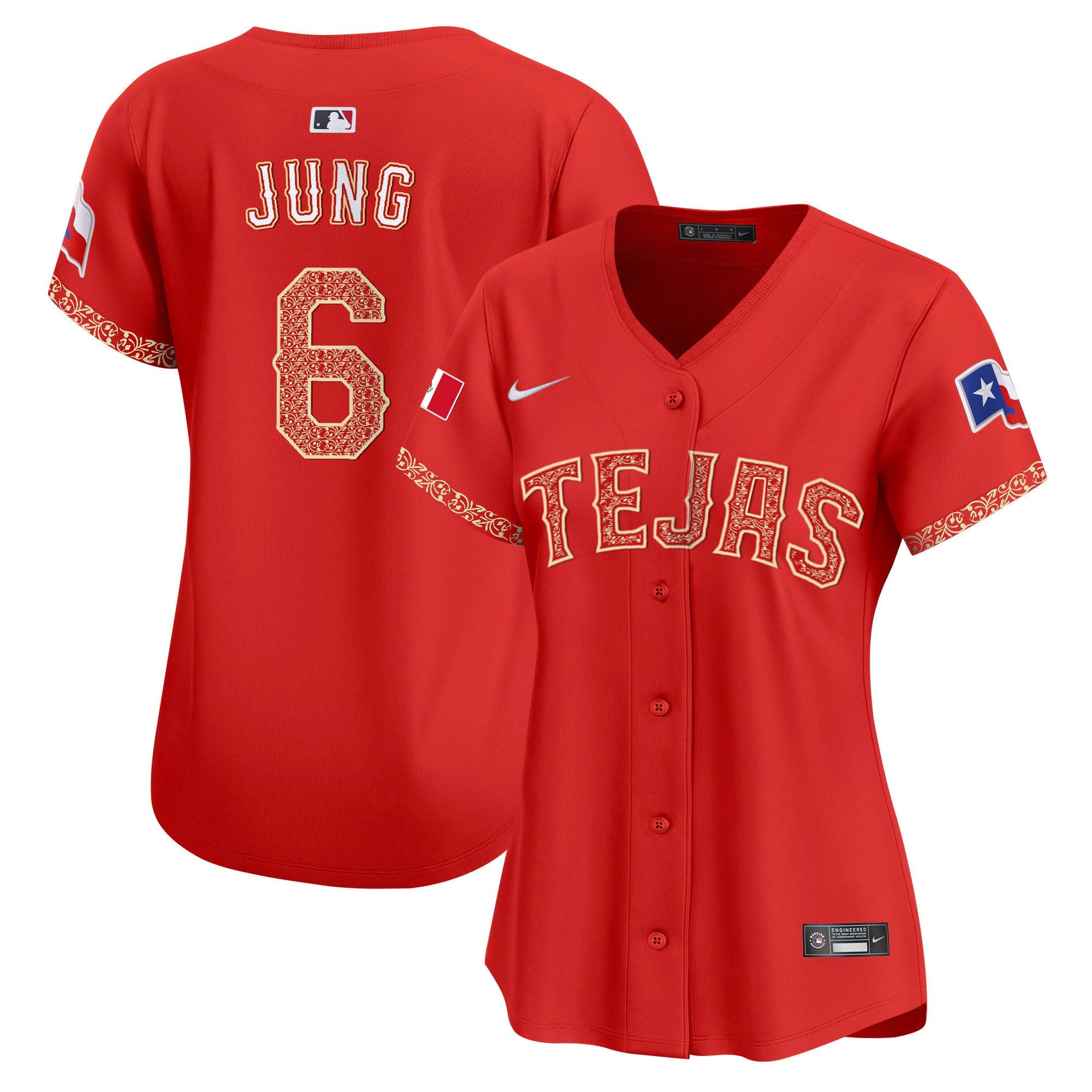 Women's Texas Rangers Mexico Vapor Premier Limited Jersey - All Stitched