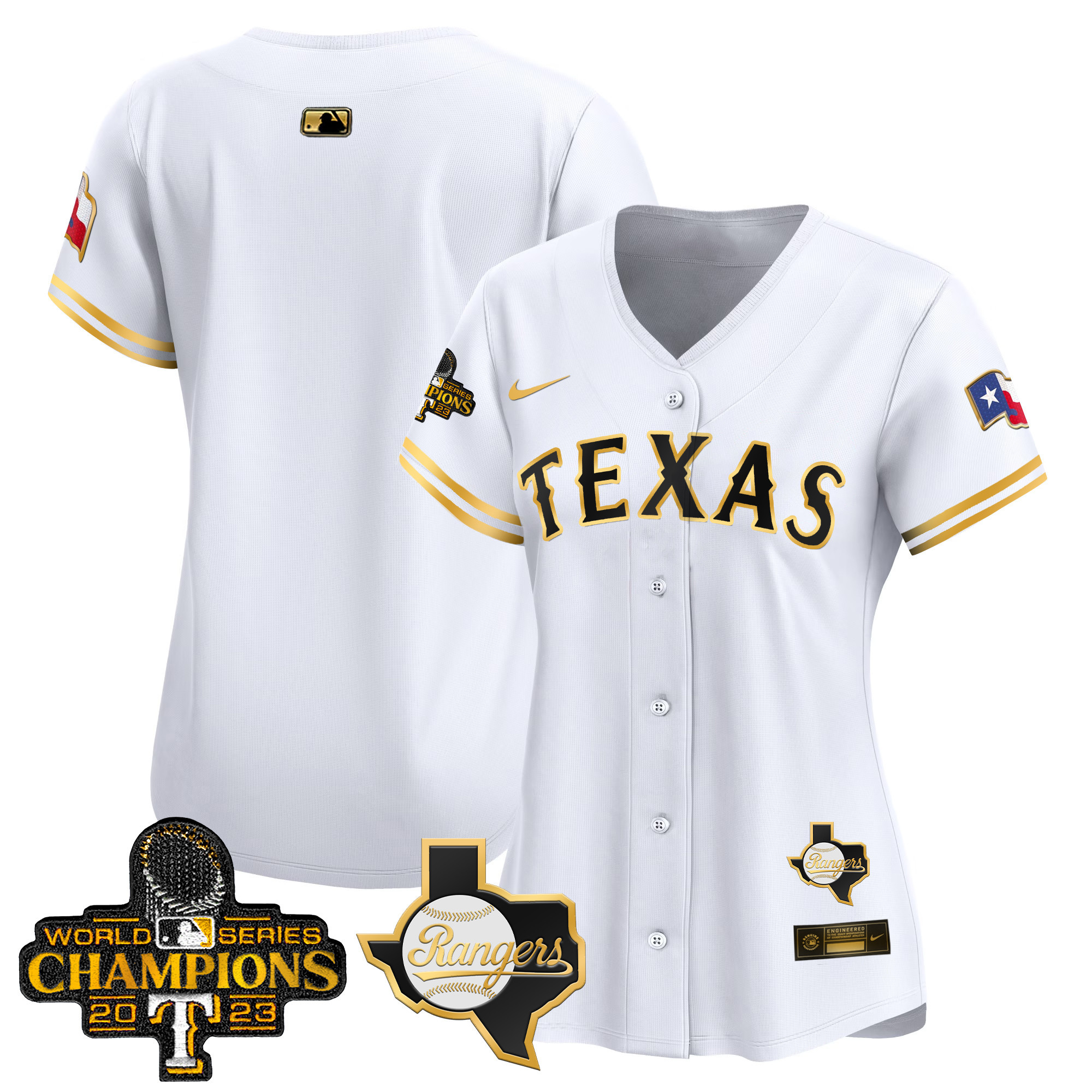 Women's Texas Rangers World Series Champions Vapor Premier Limited Jersey V2 - All Stitched