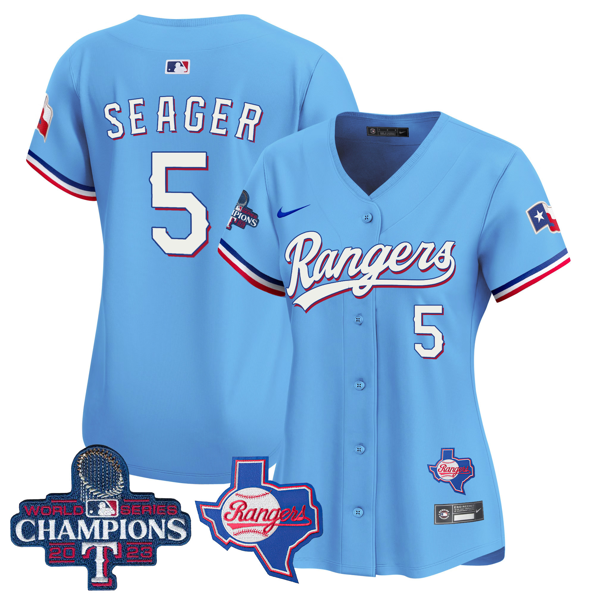 Women's Texas Rangers World Series Champions Vapor Premier Limited Jersey V2 - All Stitched