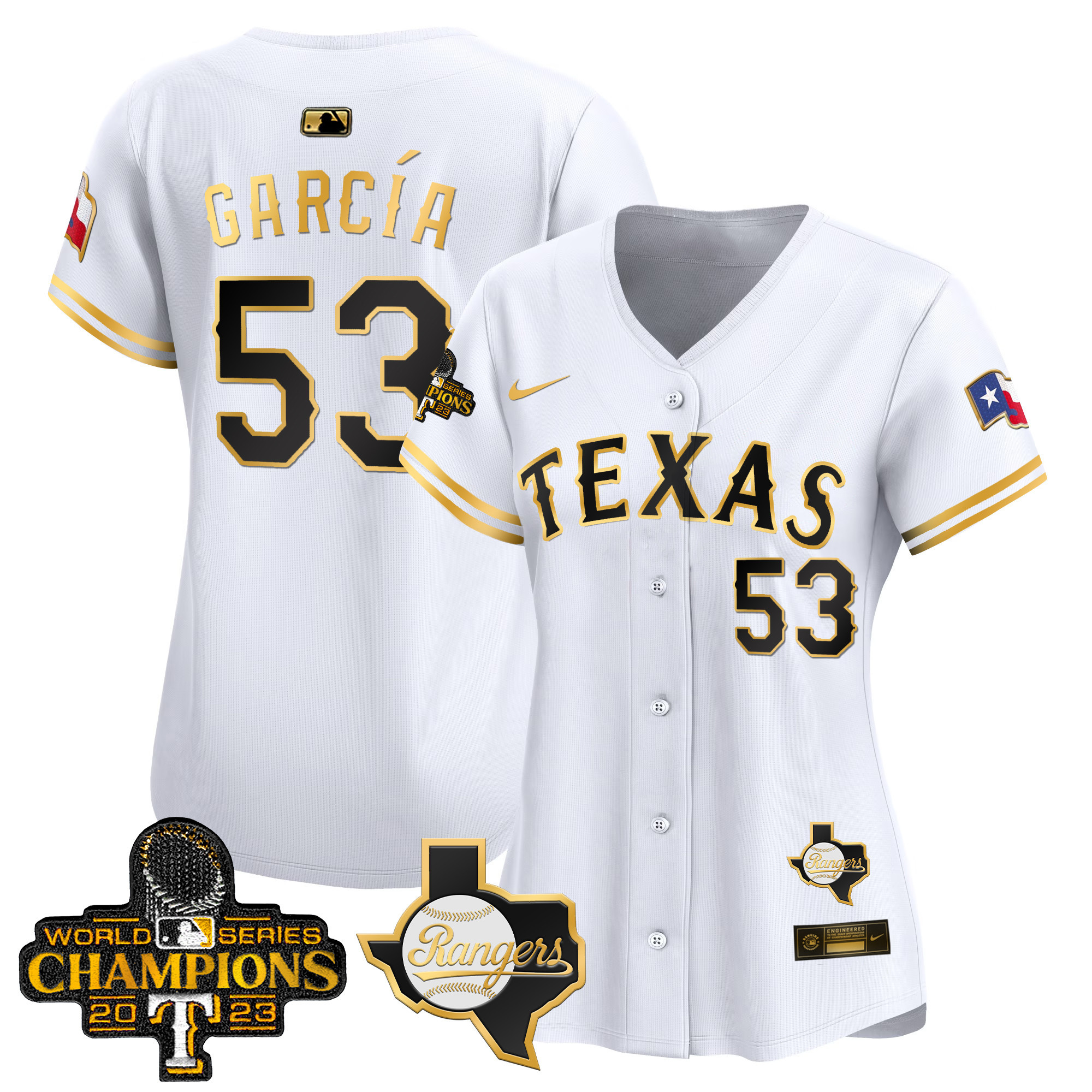 Women's Texas Rangers World Series Champions Vapor Premier Limited Jersey V2 - All Stitched