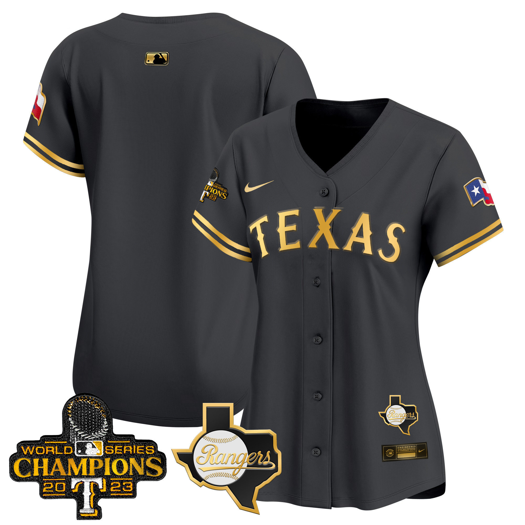 Women's Texas Rangers World Series Champions Vapor Premier Limited Jersey V2 - All Stitched