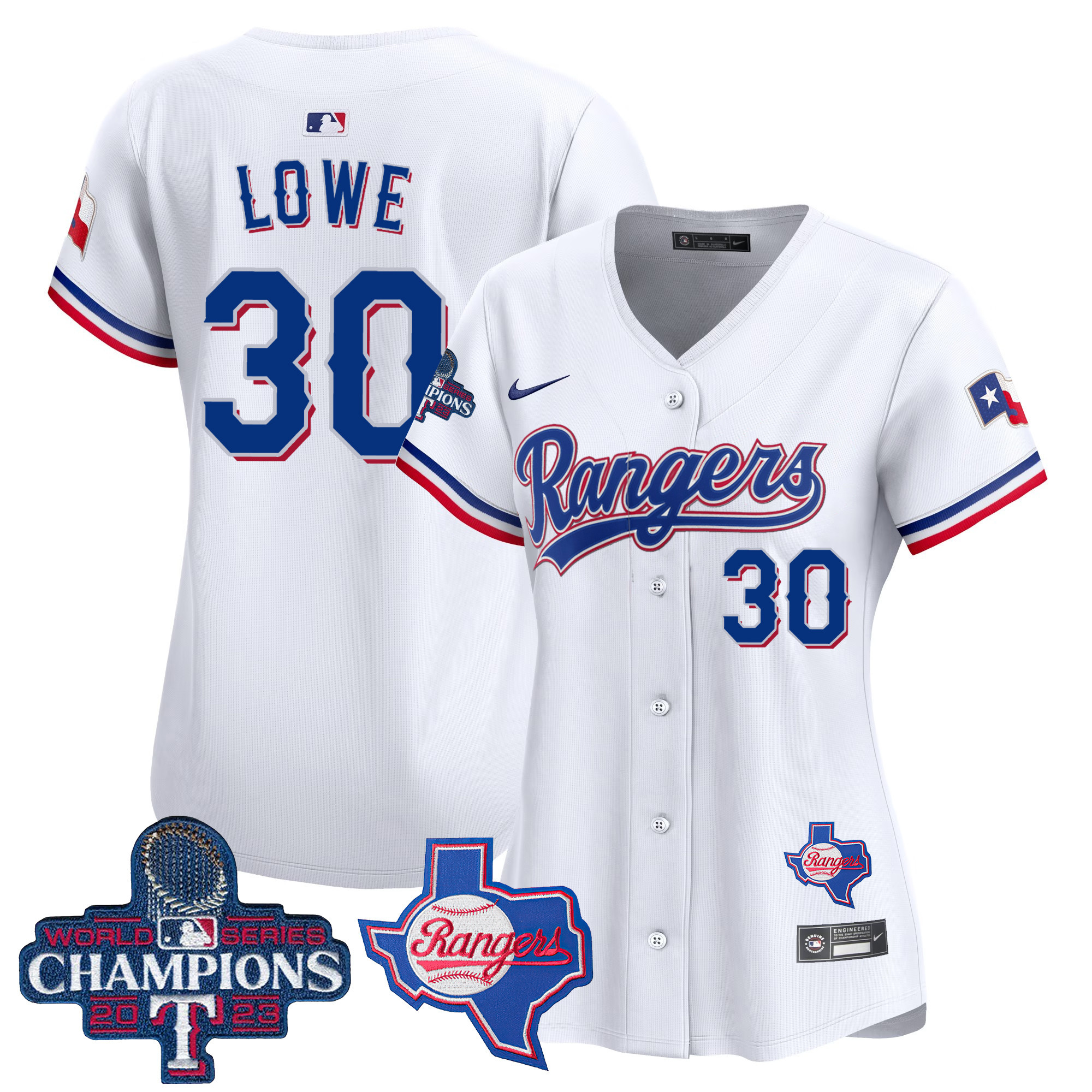 Women's Texas Rangers World Series Champions Vapor Premier Limited Jersey V2 - All Stitched