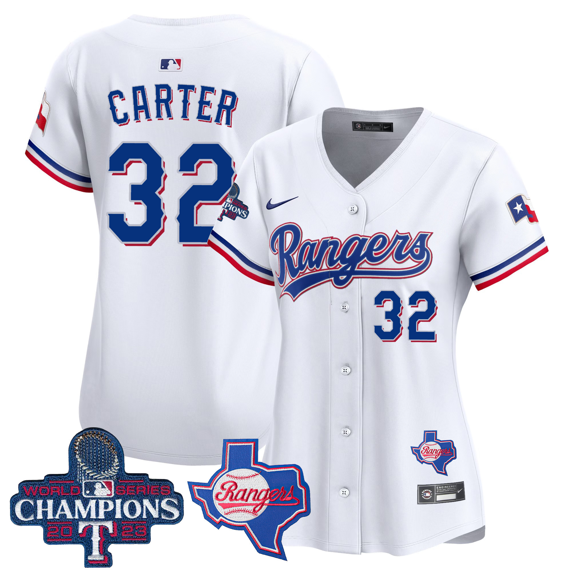 Women's Texas Rangers World Series Champions Vapor Premier Limited Jersey V2 - All Stitched