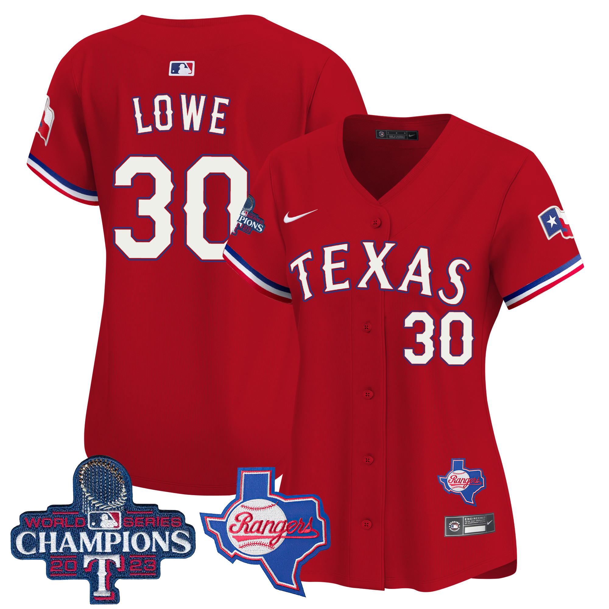 Women's Texas Rangers World Series Champions Vapor Premier Limited Jersey V2 - All Stitched