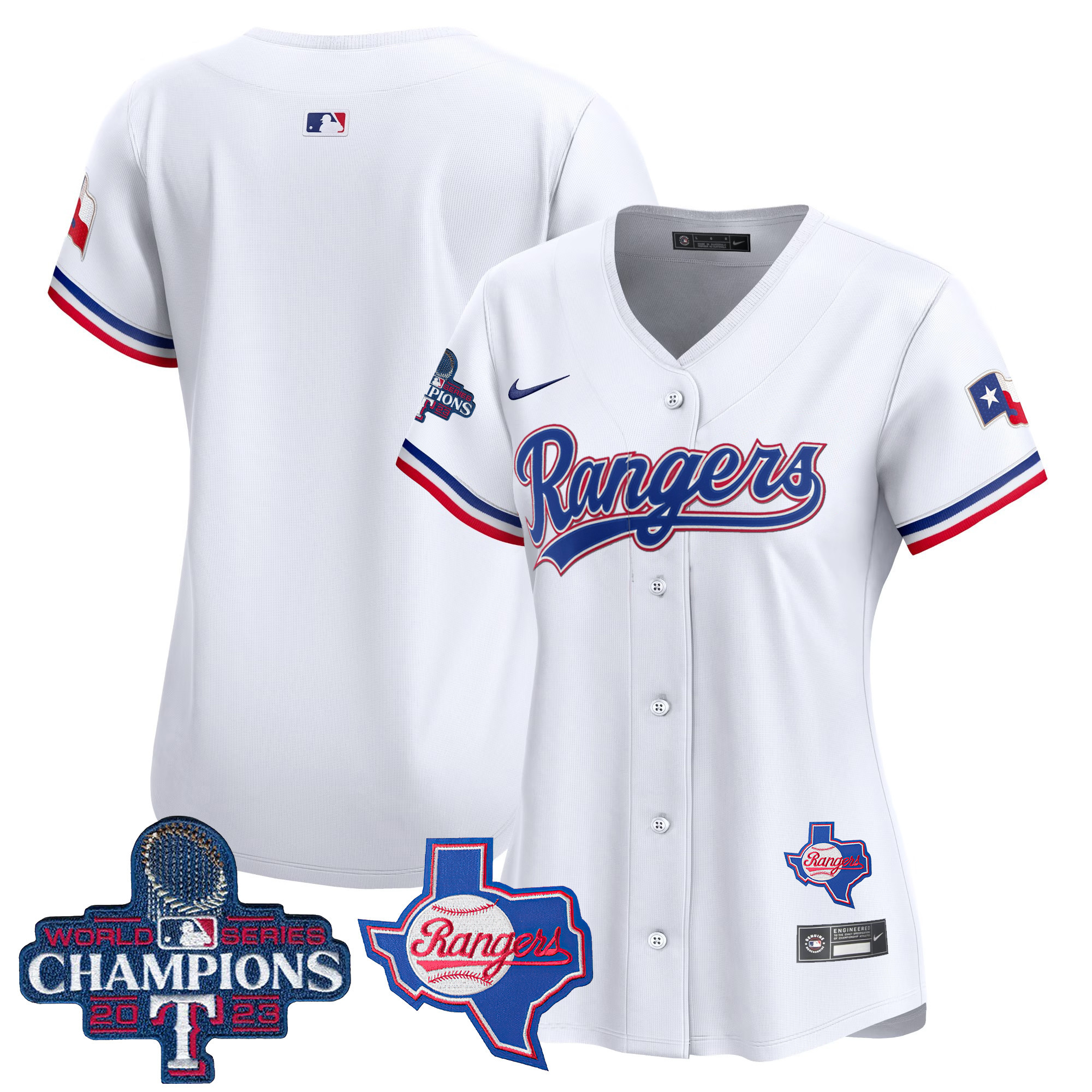 Women's Texas Rangers World Series Champions Vapor Premier Limited Jersey V2 - All Stitched