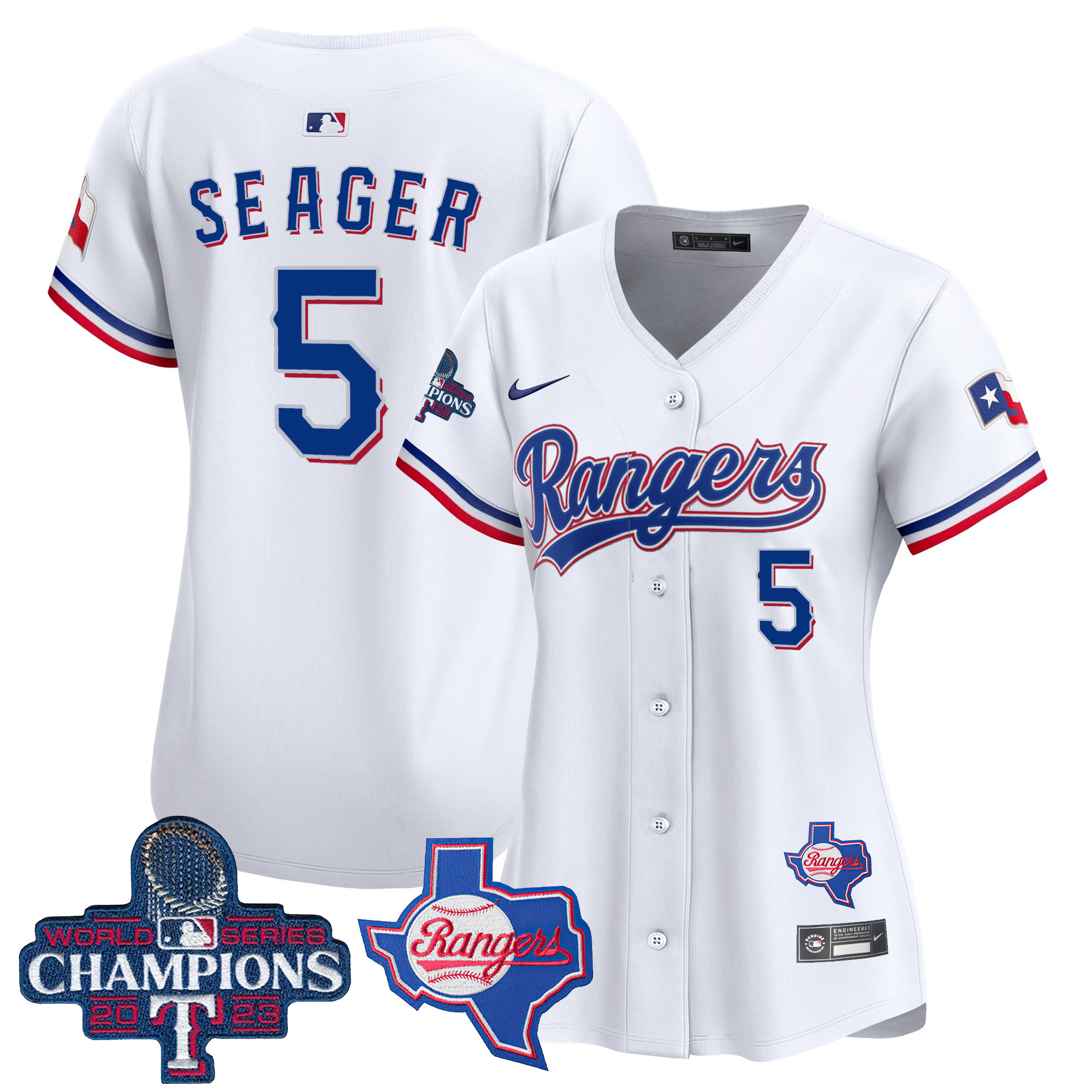 Women's Texas Rangers World Series Champions Vapor Premier Limited Jersey V2 - All Stitched