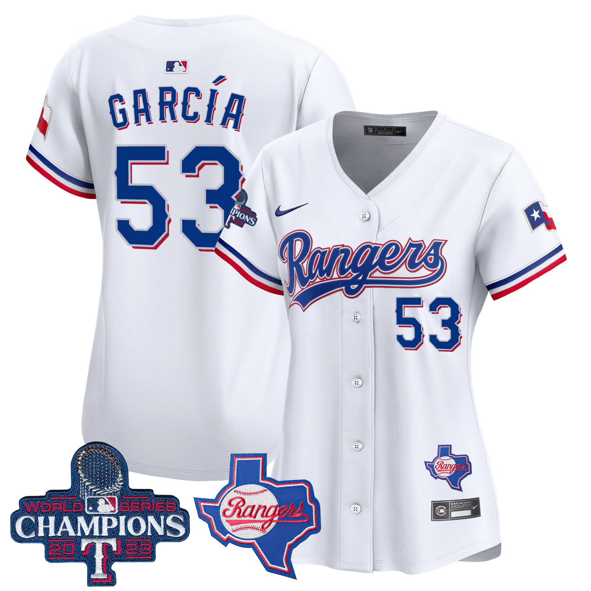 Women's Texas Rangers World Series Champions Vapor Premier Limited Jersey V2 - All Stitched