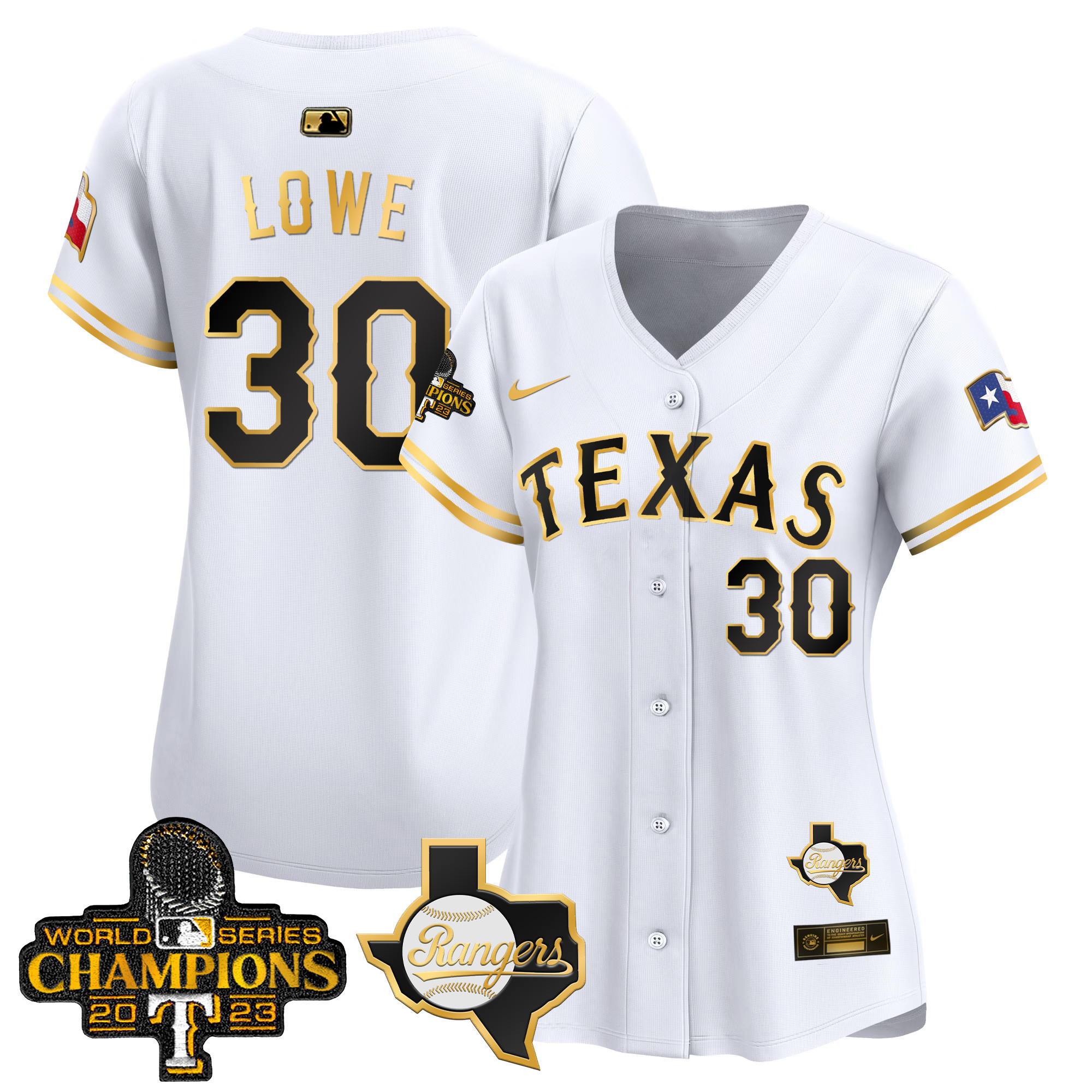 Women's Texas Rangers World Series Champions Vapor Premier Limited Jersey V2 - All Stitched