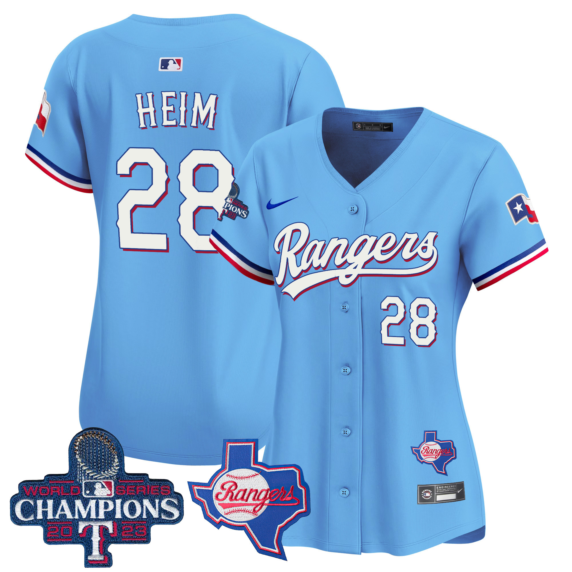 Women's Texas Rangers World Series Champions Vapor Premier Limited Jersey V2 - All Stitched