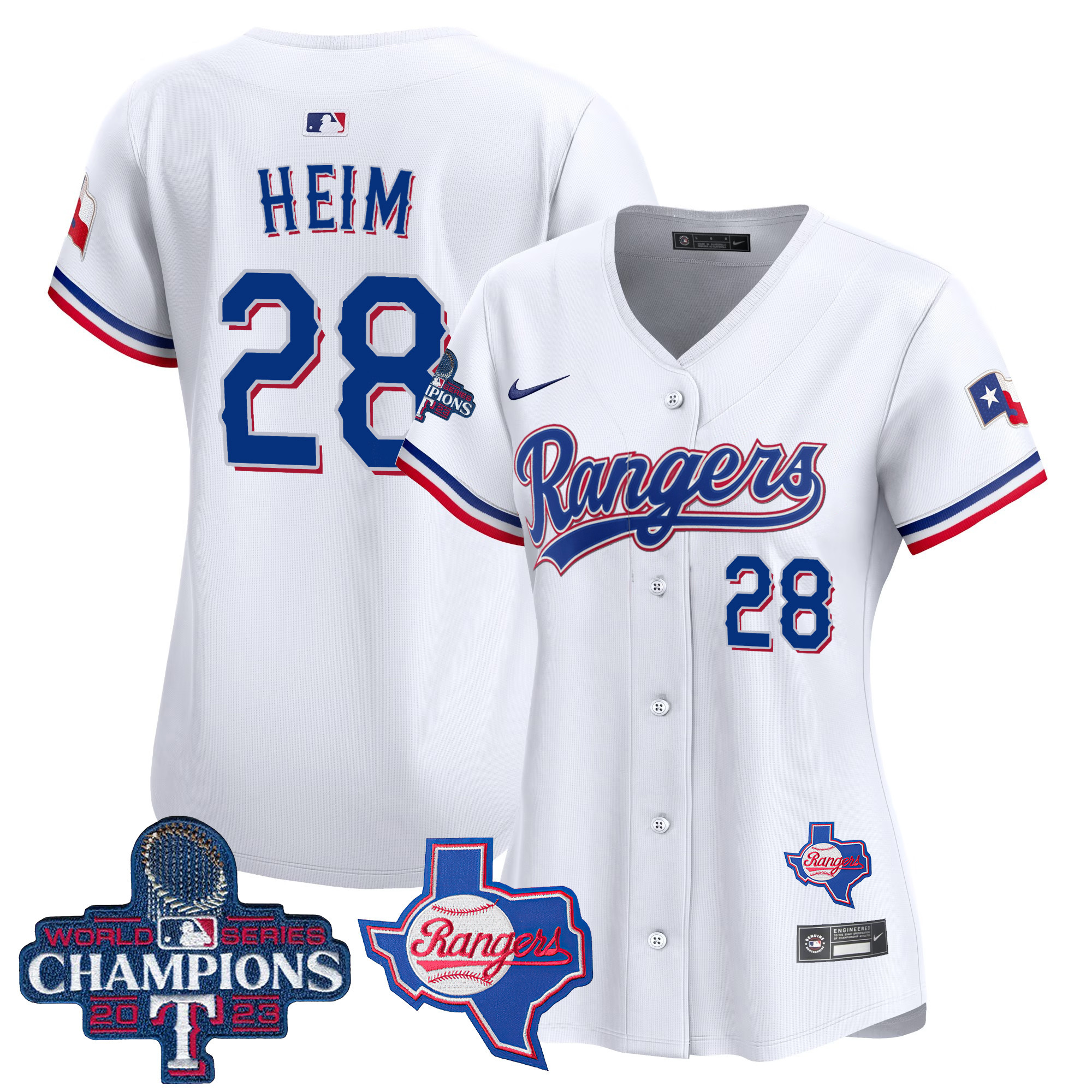 Women's Texas Rangers World Series Champions Vapor Premier Limited Jersey V2 - All Stitched
