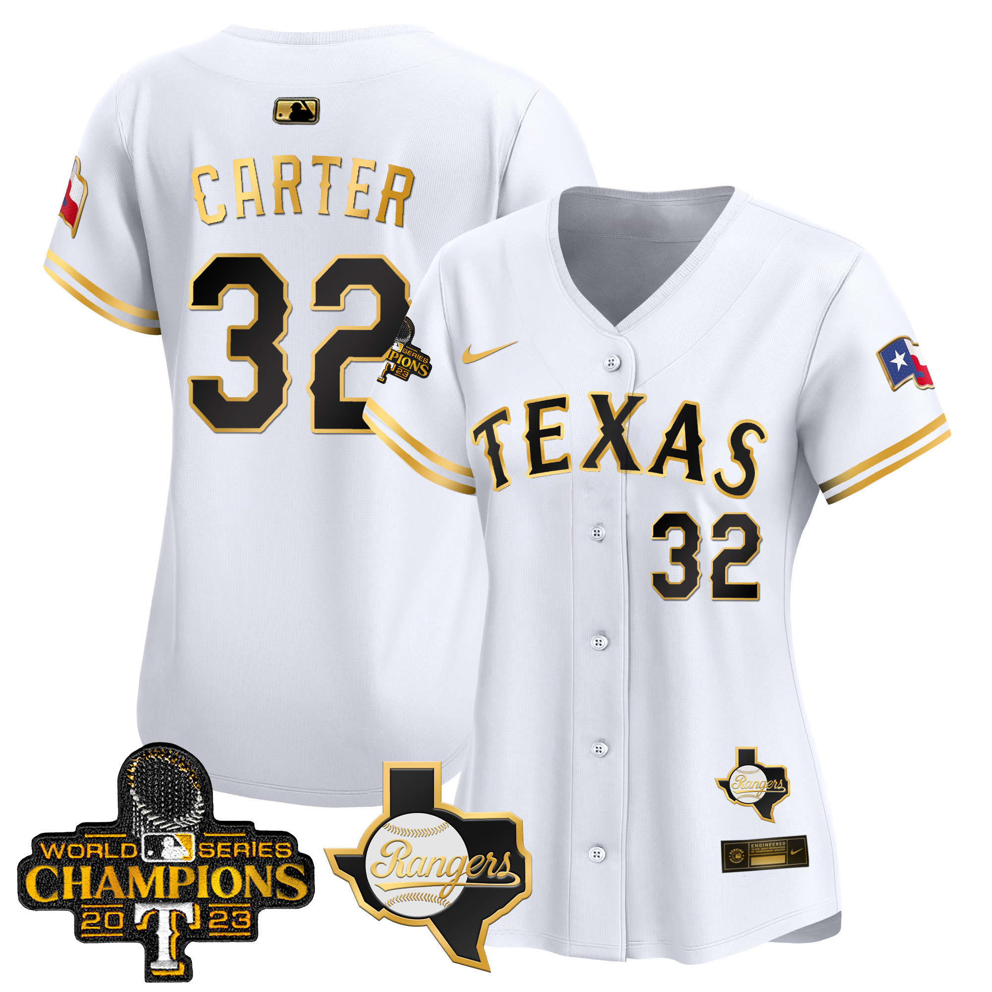 Women's Texas Rangers World Series Champions Vapor Premier Limited Jersey V2 - All Stitched