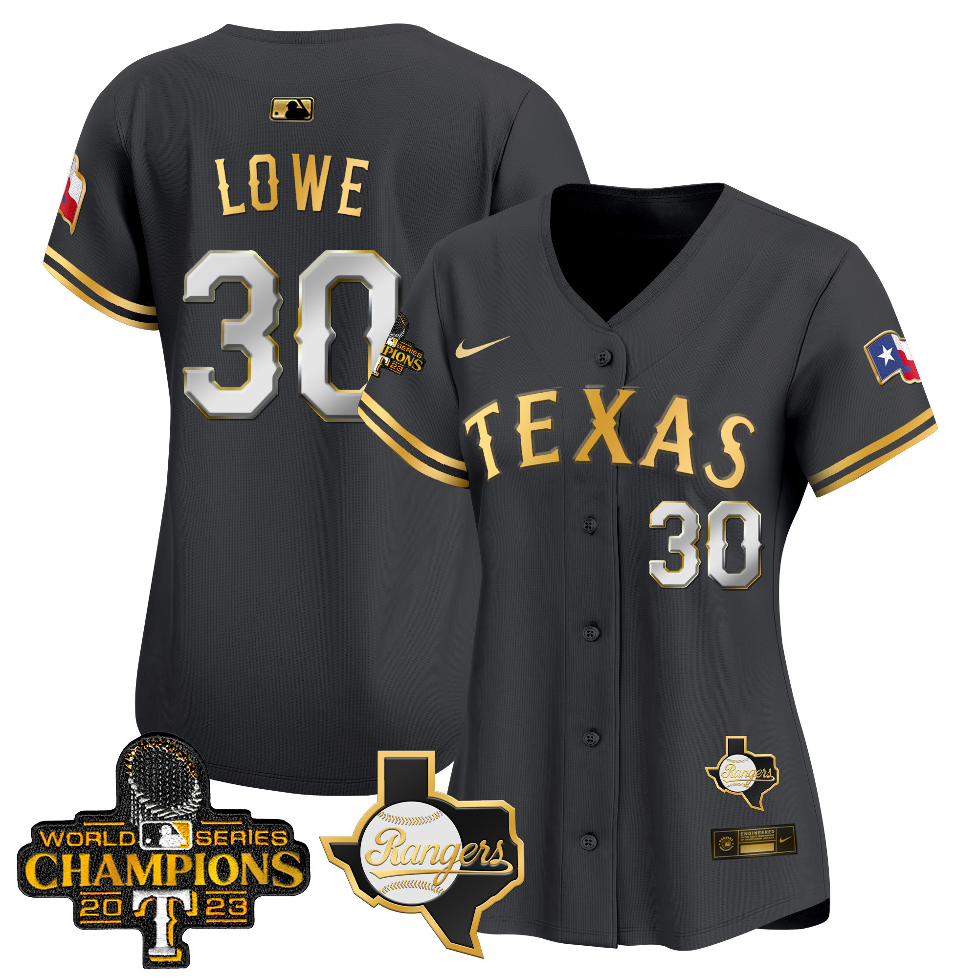 Women's Texas Rangers World Series Champions Vapor Premier Limited Jersey V2 - All Stitched