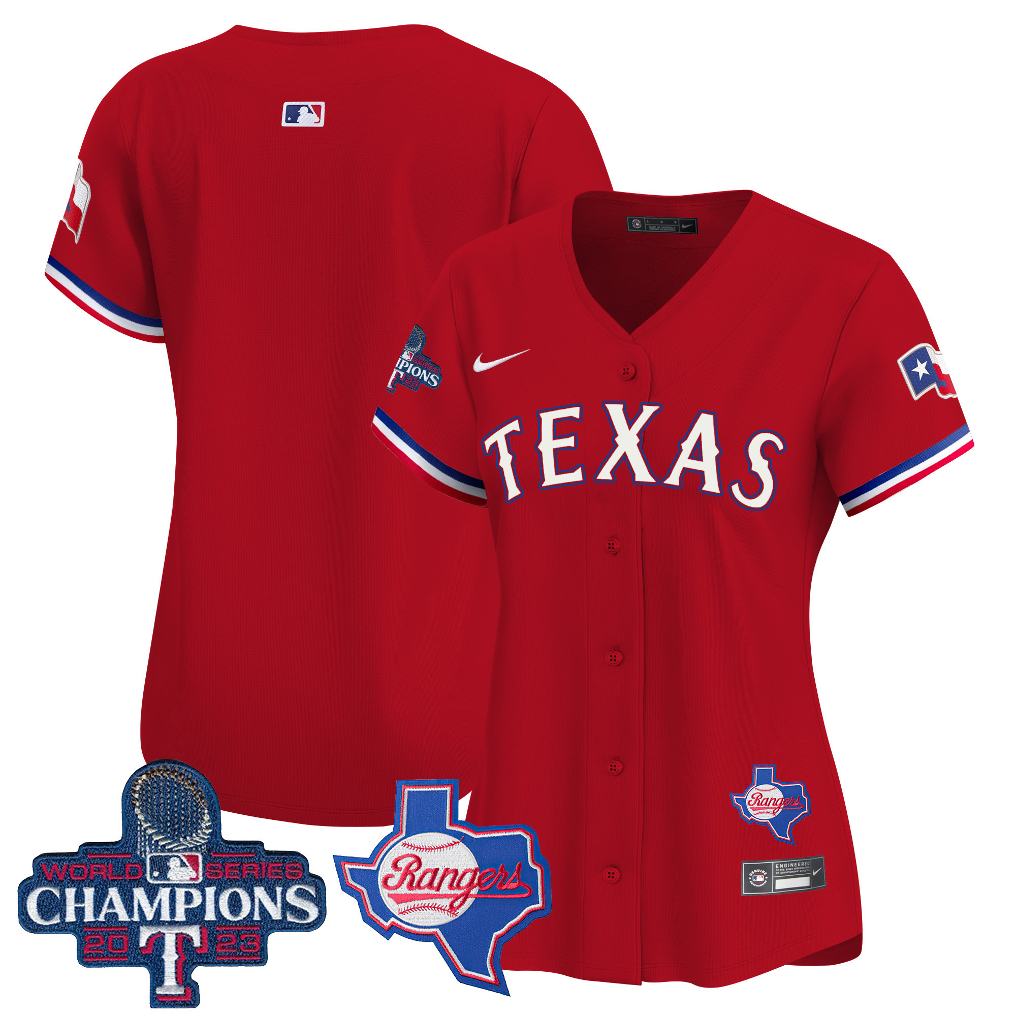 Women's Texas Rangers World Series Champions Vapor Premier Limited Jersey V2 - All Stitched