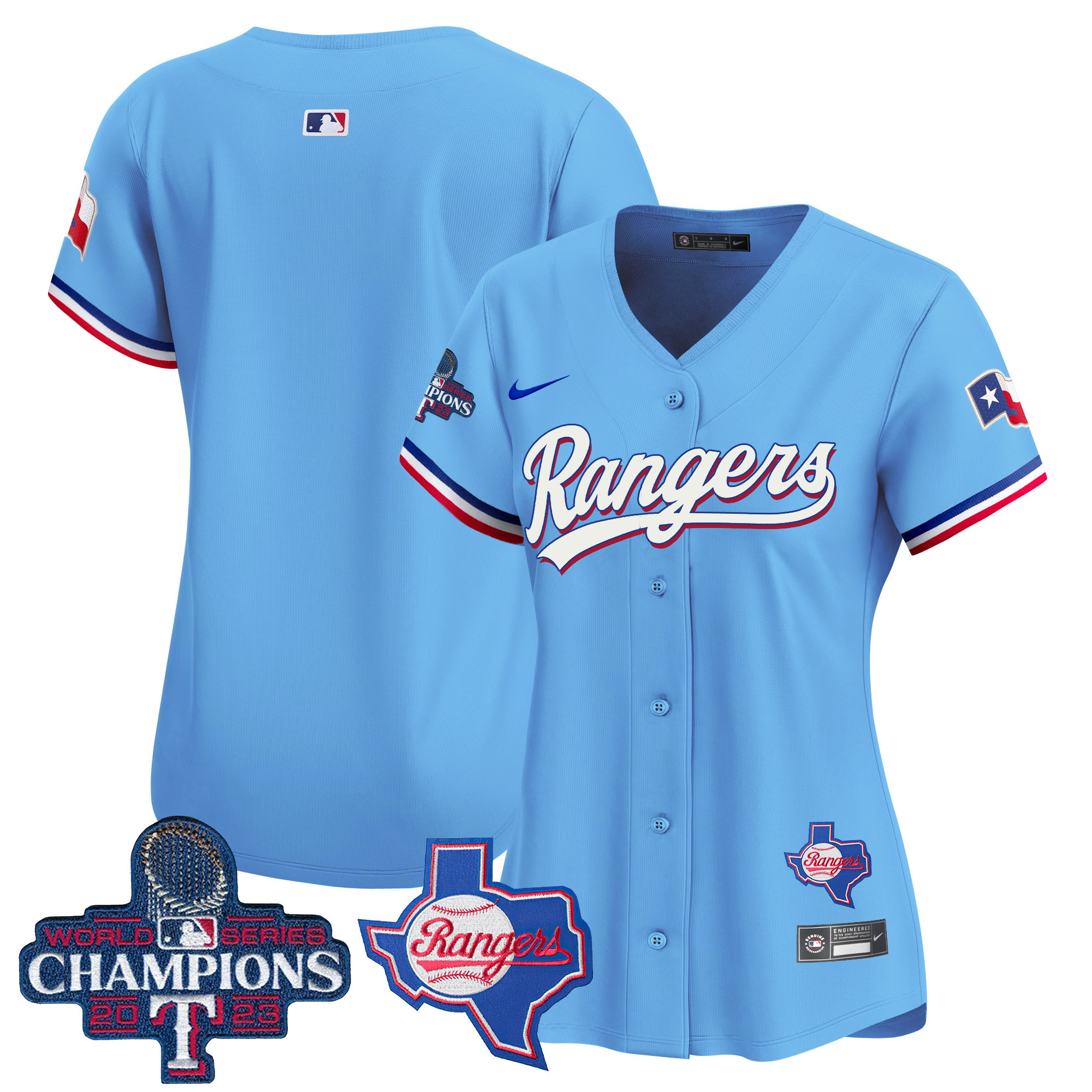 Women's Texas Rangers World Series Champions Vapor Premier Limited Jersey V2 - All Stitched