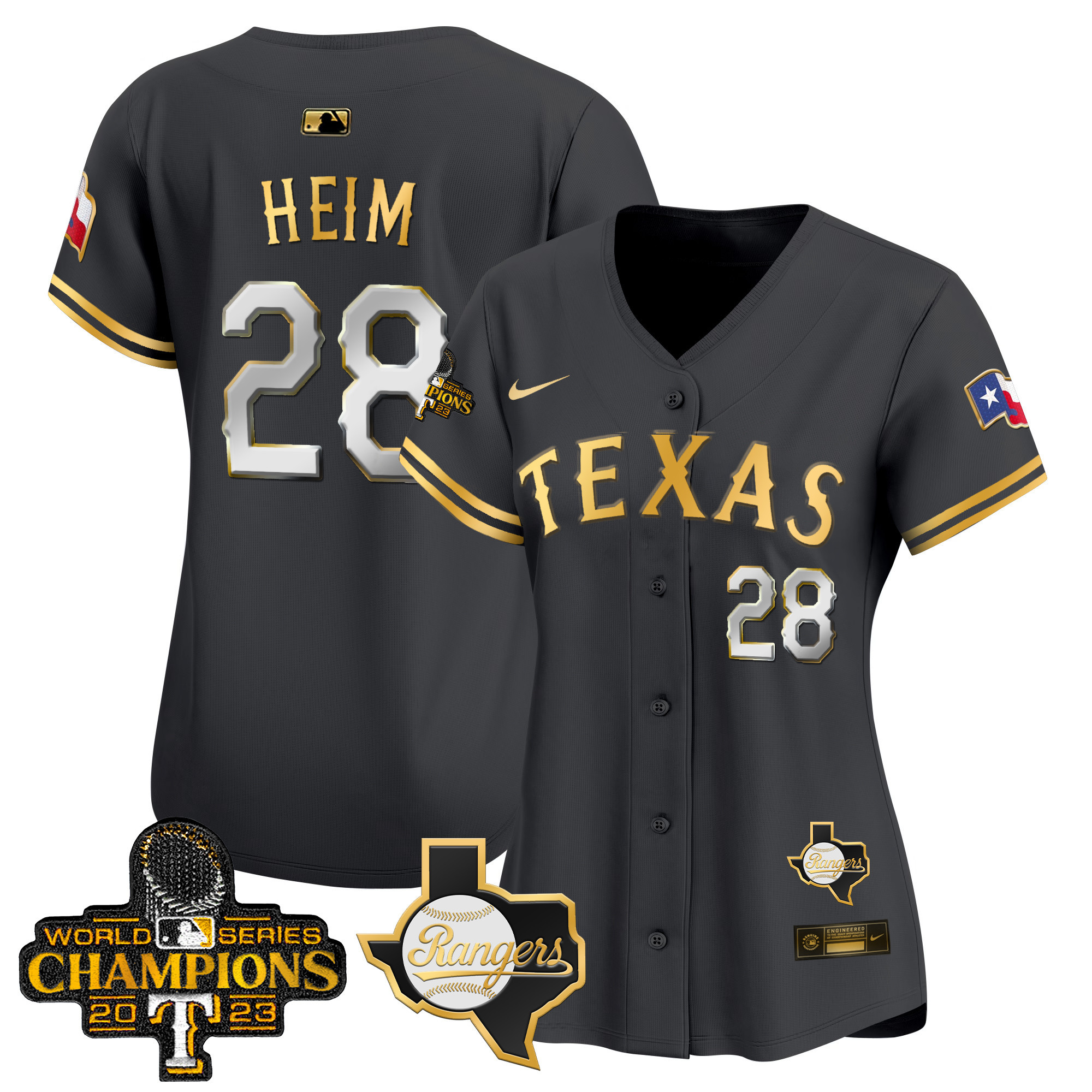 Women's Texas Rangers World Series Champions Vapor Premier Limited Jersey V2 - All Stitched