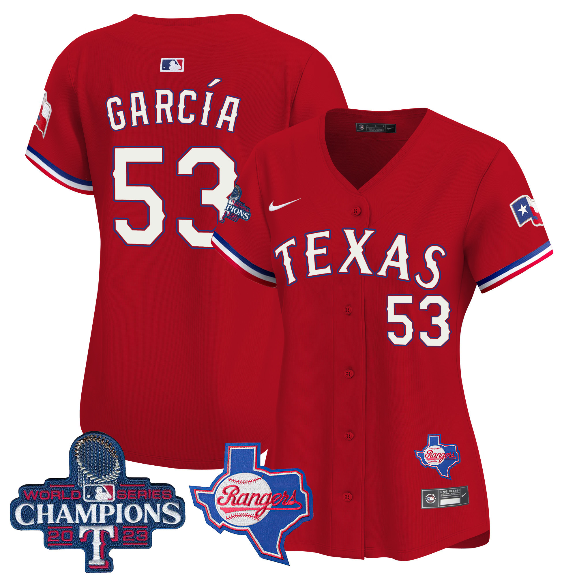 Women's Texas Rangers World Series Champions Vapor Premier Limited Jersey V2 - All Stitched