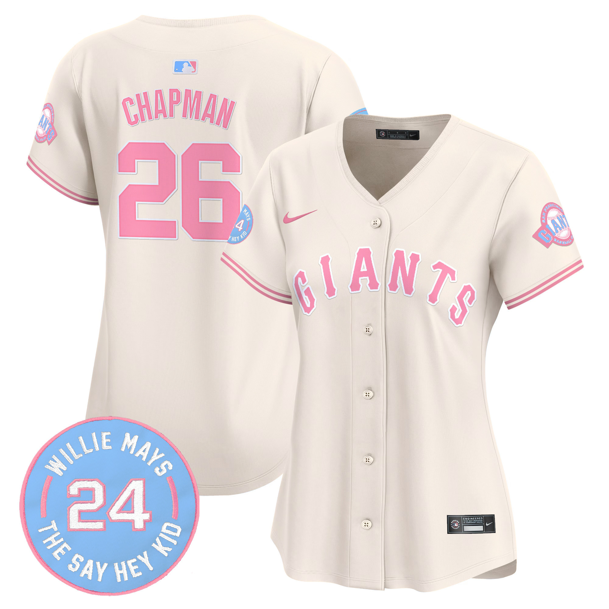 Women's Unisex San Francisco Giants Bubblegum Pink Vapor Premier Limited Jersey - All Stitched