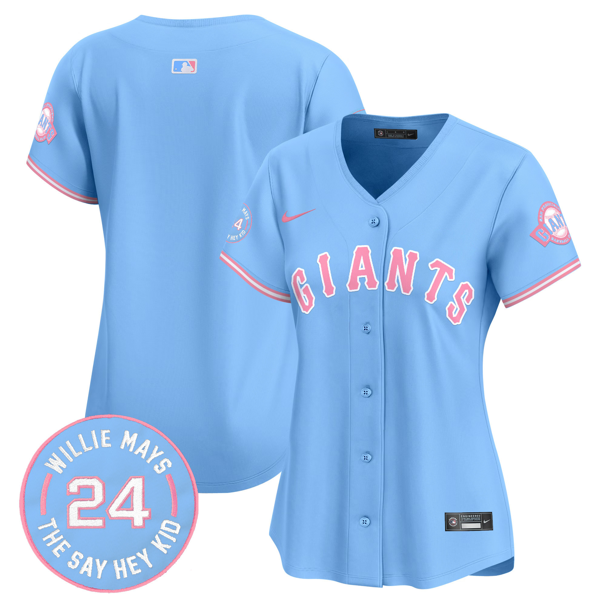 Women's Unisex San Francisco Giants Bubblegum Pink Vapor Premier Limited Jersey - All Stitched