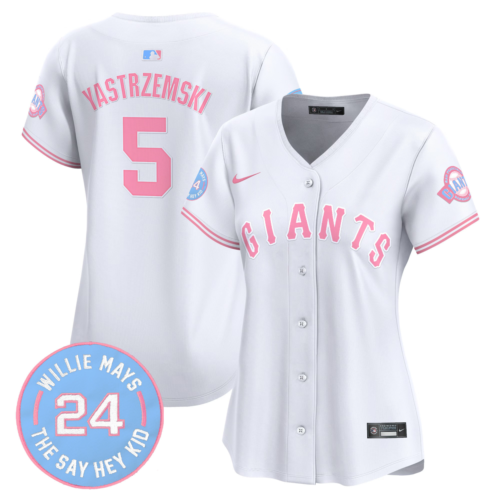 Women's Unisex San Francisco Giants Bubblegum Pink Vapor Premier Limited Jersey - All Stitched