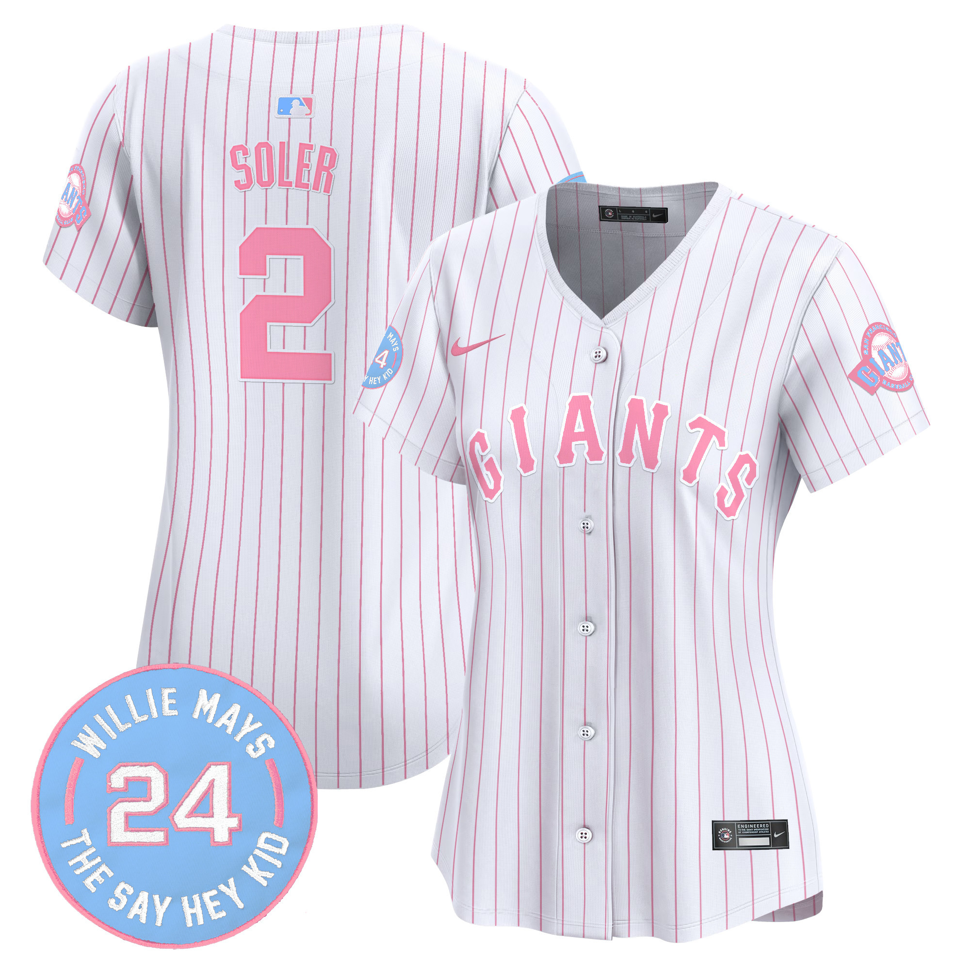 Women's Unisex San Francisco Giants Bubblegum Pink Vapor Premier Limited Jersey - All Stitched