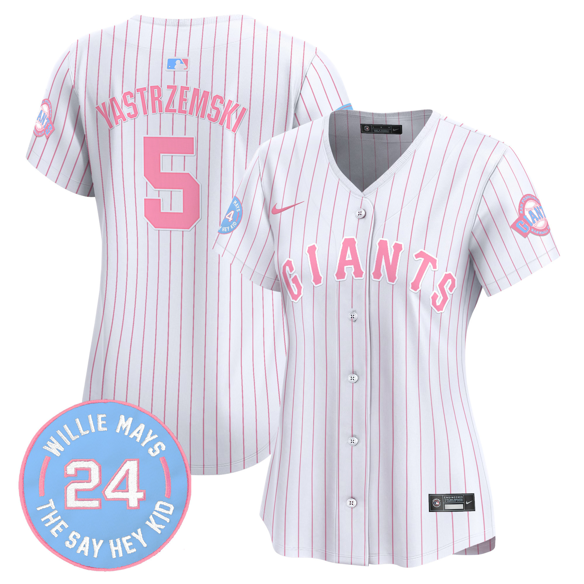 Women's Unisex San Francisco Giants Bubblegum Pink Vapor Premier Limited Jersey - All Stitched