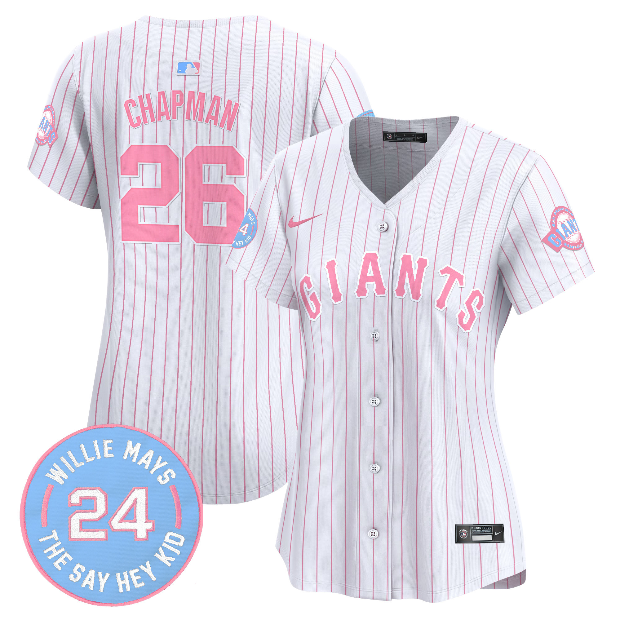 Women's Unisex San Francisco Giants Bubblegum Pink Vapor Premier Limited Jersey - All Stitched